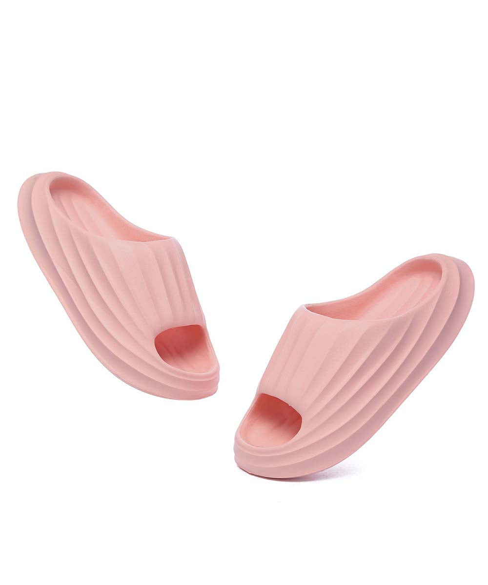 Women's Comfortable Ripple Air Slide Sandals - Breathable Lightweight Slides for Summer, Beach, Pool, and Indoor Wear