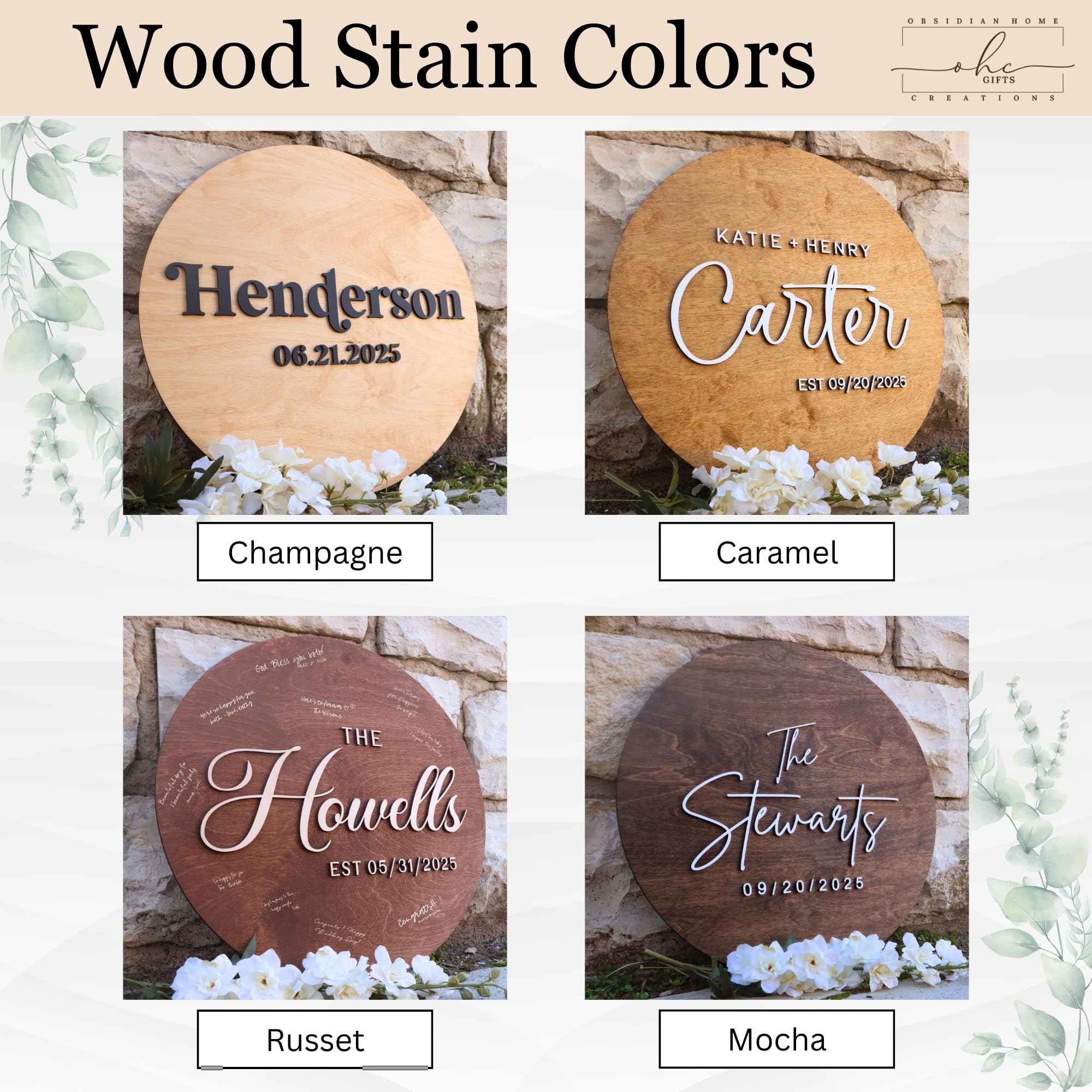 Personalized 3D Wooden Guest Book - Round Custom Laser-Engraved Wedding Guestbook Alternative Sign - Unique Wedding Decor for Ceremonies, Receptions & Anniversaries