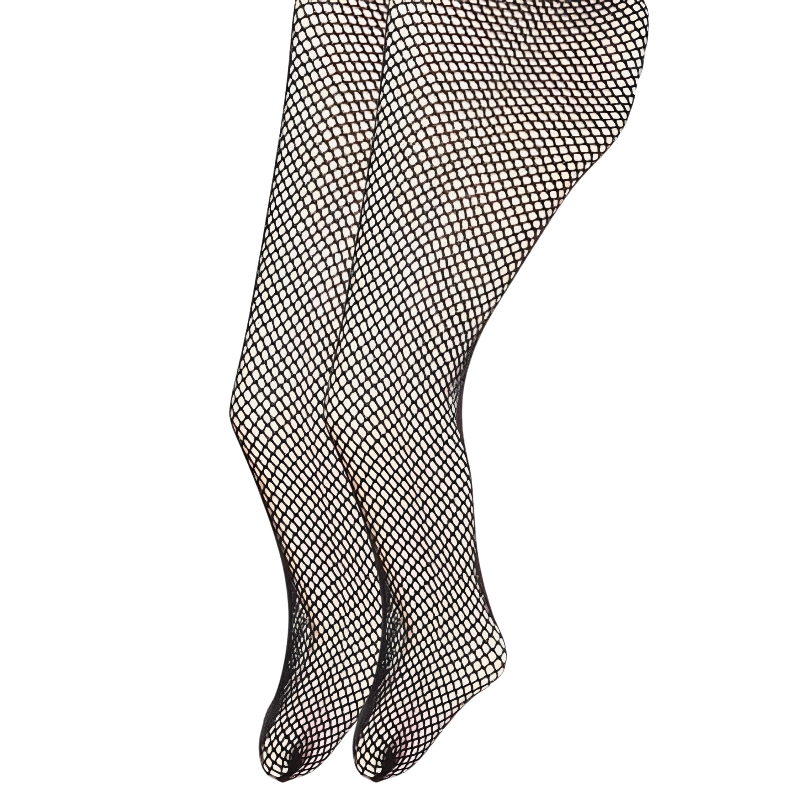 Black Fishnet Tights - Stretchy Comfort for Teens (S/M) - Party & Costume Essential