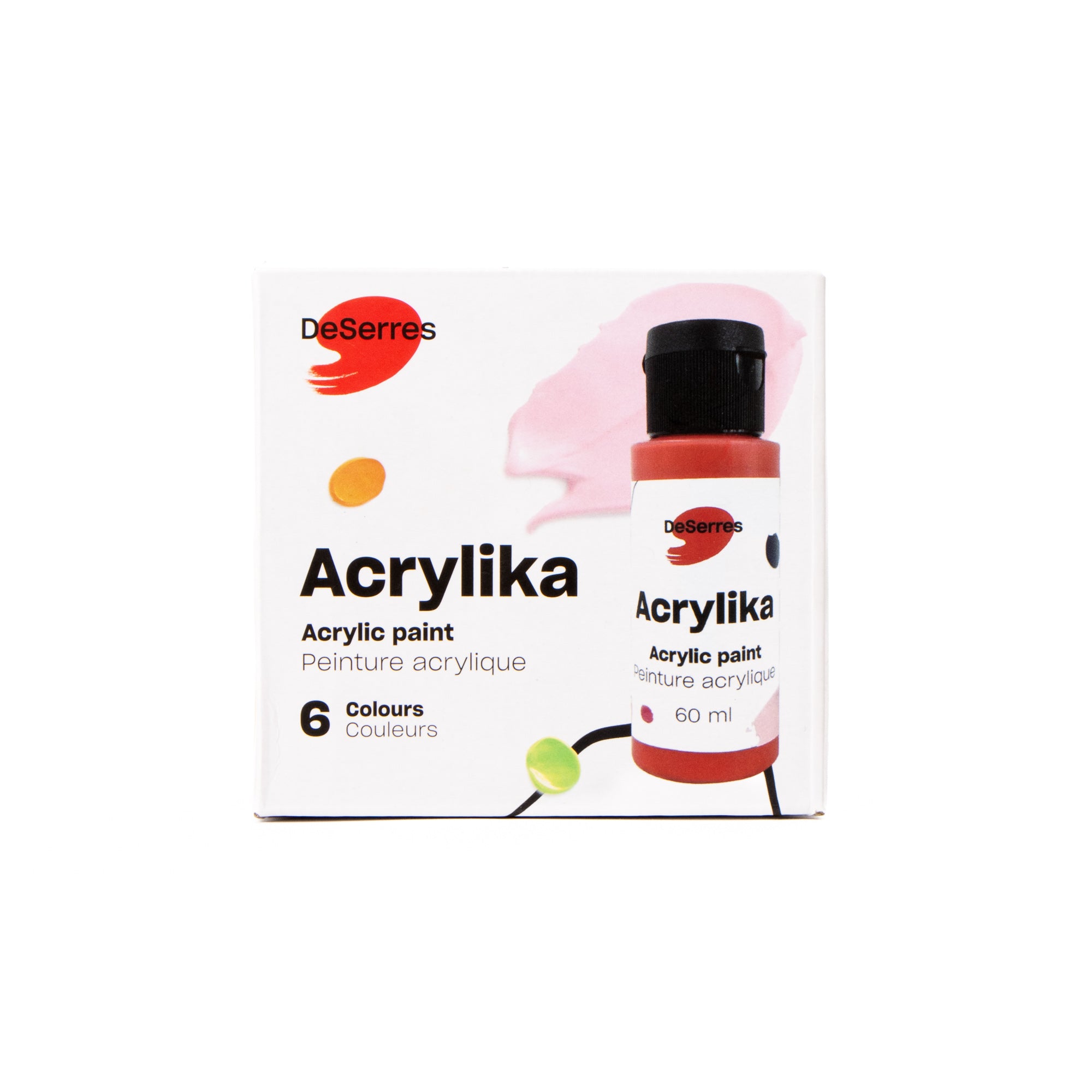 Premium Acrylic Paint Kit - 6 Colors x 60ml Tubes for Artists & Hobbyists | Perfect for Canvas Painting, DIY Crafts & Home Decor Projects