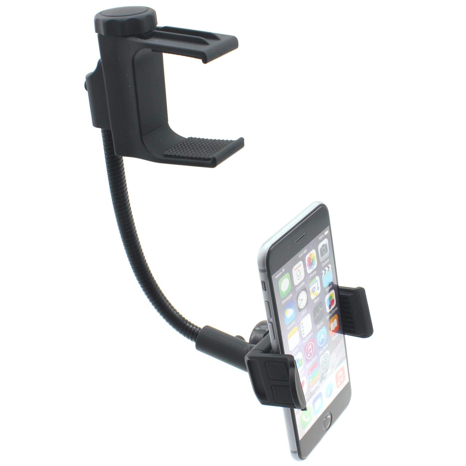 Universal Car Mount Mirror Holder for Coolpad Legacy, Brisa & S Models - 360° Swivel Rear View Cradle with Strong Grip - Perfect for Hands-Free Driving & GPS Navigation