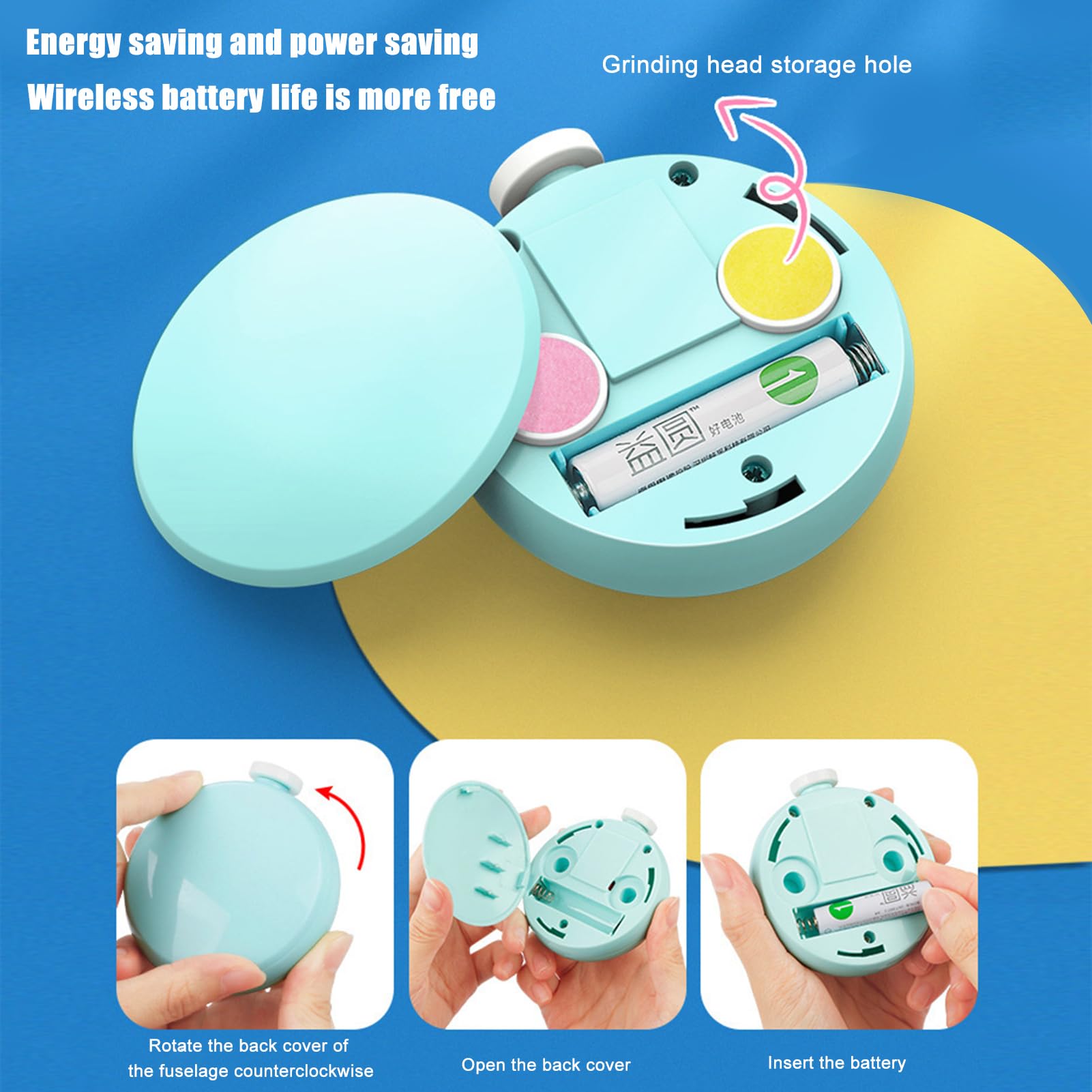 Gentle Baby Nail Trimmer - Electric Automatic Nail File & Clipper for Newborns & Toddlers - Safe Painless Nail Grinder - Kids Pedicure Care Kit - Perfect for Travel, Home Use & Baby Grooming
