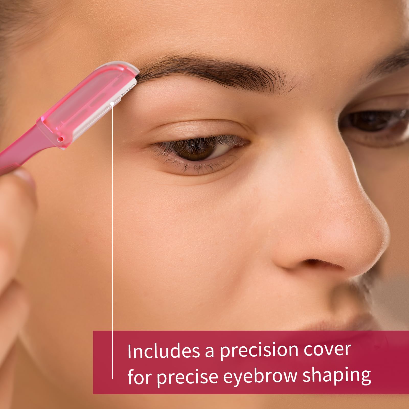 Dermaplaning Tool for Women - 8 Pack Pink Face Razors, Eyebrow Razor & Facial Shaver for Peach Fuzz Removal | Gentle Exfoliation & Smooth Skin Care | Perfect for At-Home Spa Days & Pre-Makeup Prep