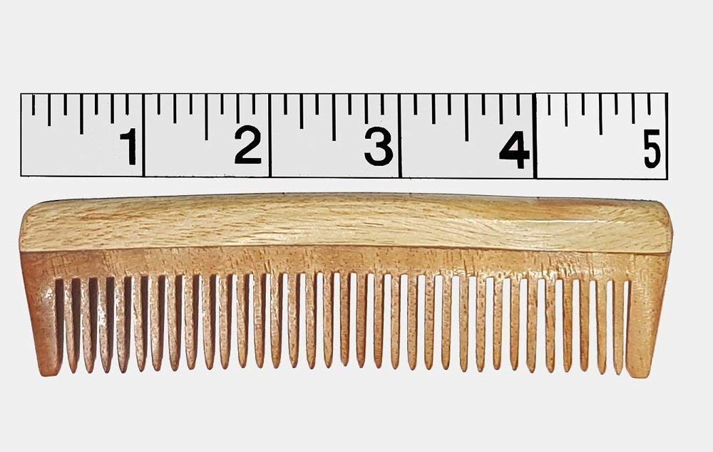 Ekan Handmade Neem Wood Comb for Men & Women - Natural Anti-Static Pocket Hair Comb (30g) - Perfect for Travel, Daily Grooming & Scalp Massage