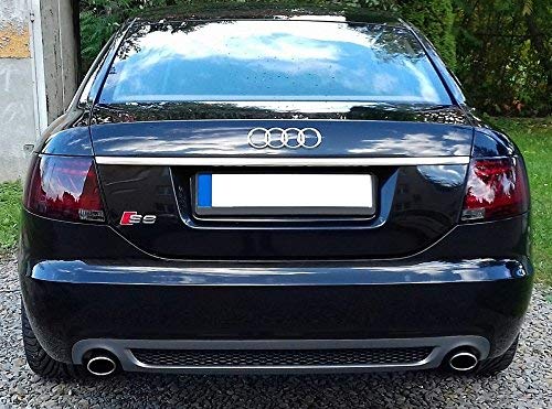 Audi A6 C6 Saloon Rear Diffuser S-Line Style Bumper Lip Spoiler - Enhance Your Car's Sporty Look for Street Racing & Show Car Events