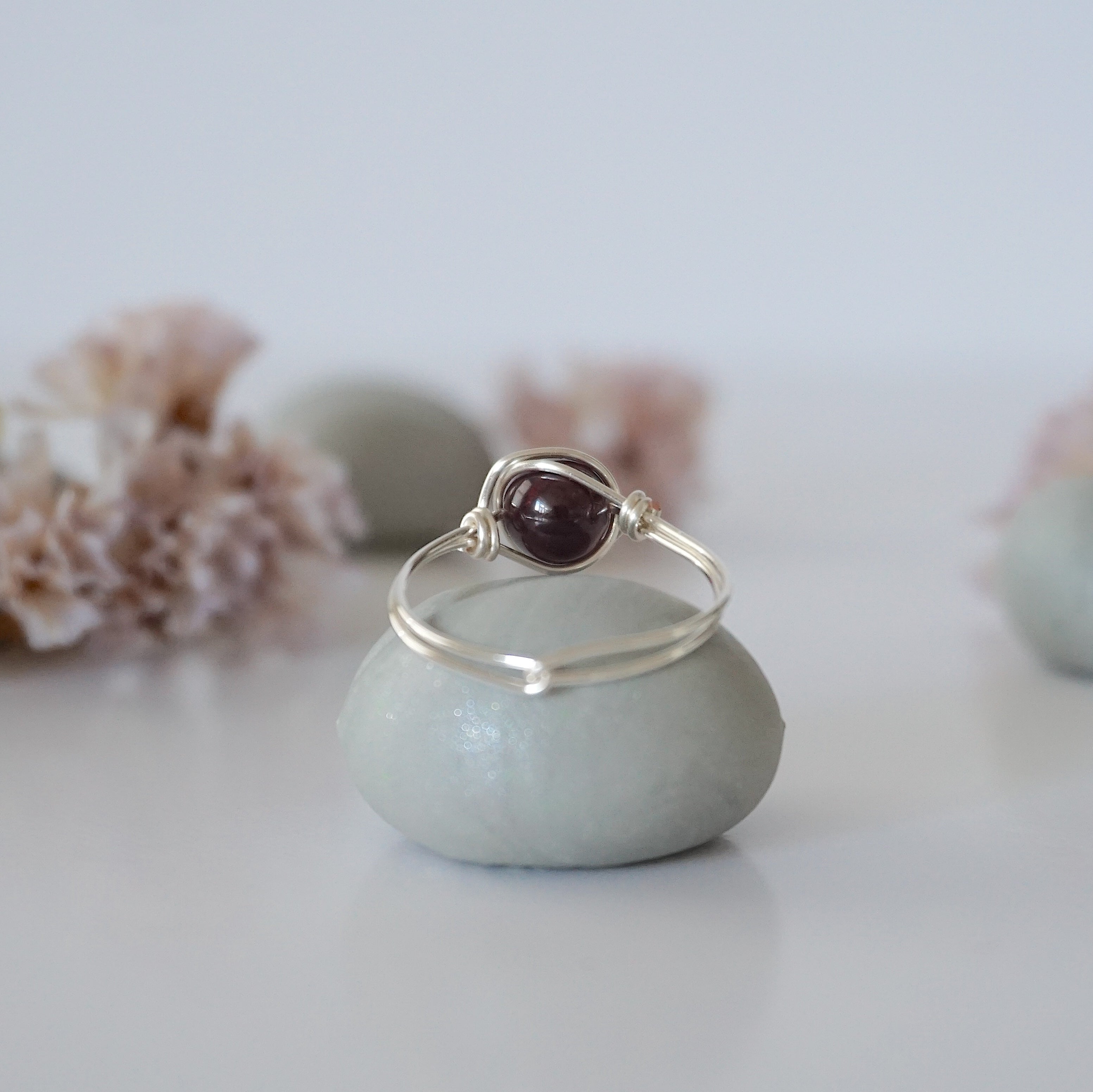 Gorgeous Garnet Birthstone Ring for Women - January Birthstone Jewelry, Dainty Stackable Ring, Perfect Gift for Mom, Wife, Daughter | Ideal for Birthday, Anniversary, Valentine's Day