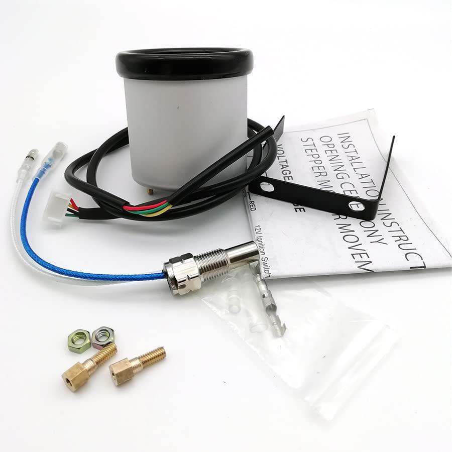 2 Inch Engine Transmission Oil Cooler Temperature Gauge with 1/8 NPT Sending Unit - Perfect for Automotive, Marine & Industrial Applications
