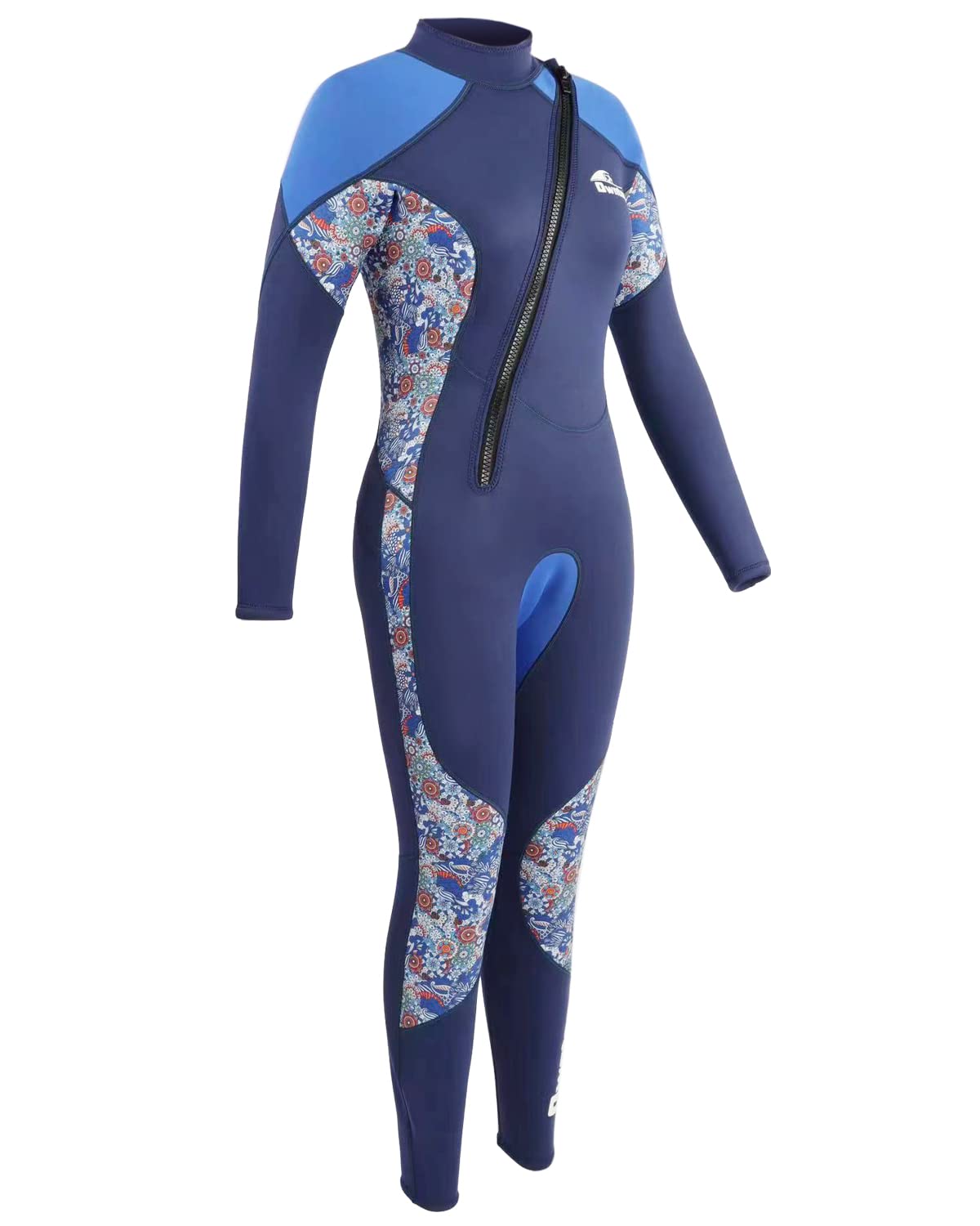 PROTAURI 3MM Women's Wetsuit - Thick Neoprene Full Body Diving Suit with Front Zip for Cold Water Protection | Long Sleeve One Piece Swimsuit with UV Protection | Perfect for Surfing, Scuba Diving, Snorkeling & Swimming | Stay Warm in Ocean, Beach & Pool Activities