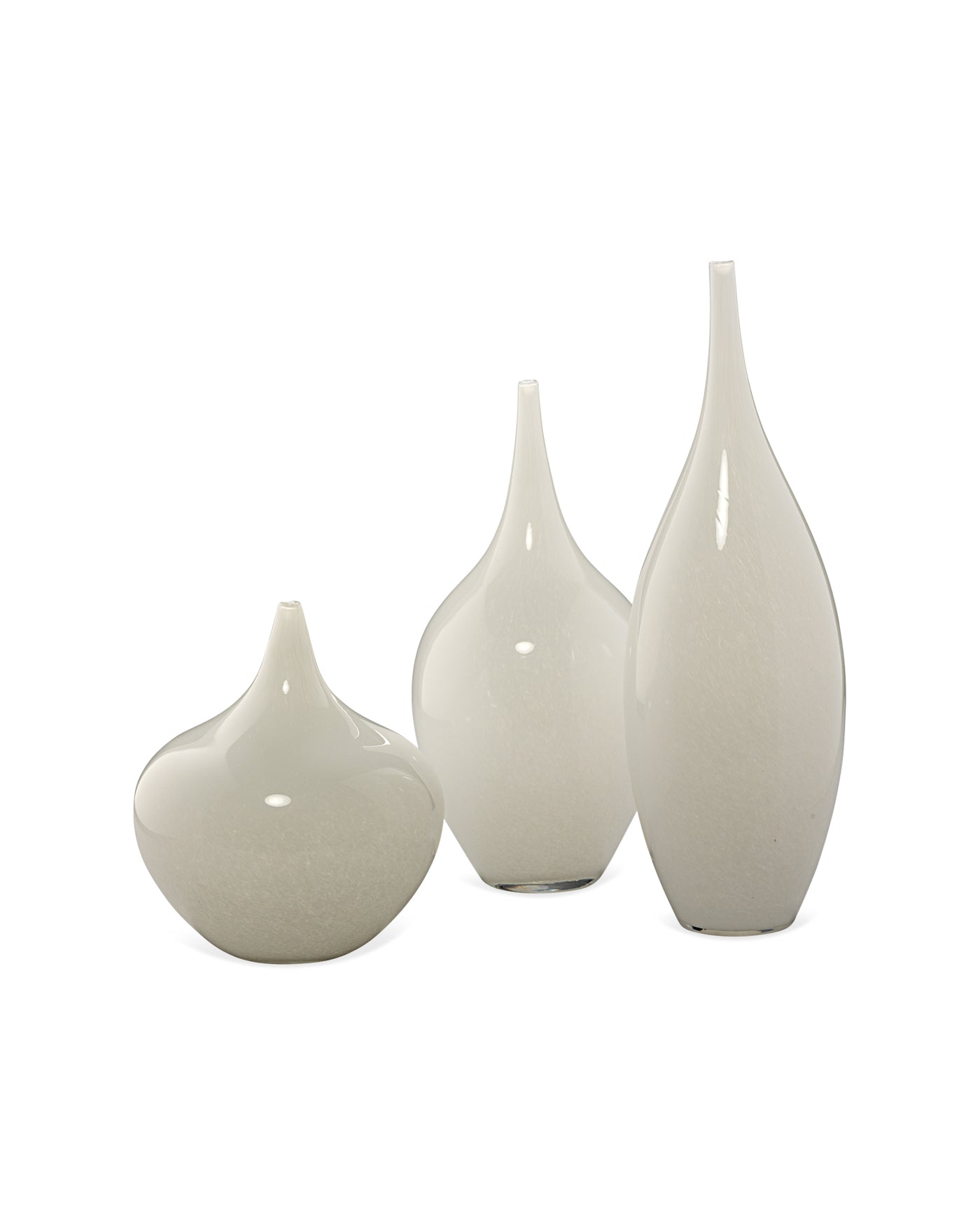 Elegant White Nymph Vases Set of 3 - Handcrafted Ceramic Home Decor for Living Room, Bedroom & Wedding Centerpieces