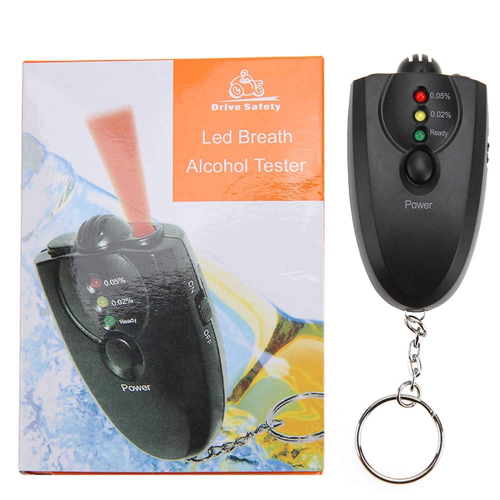Portable Breathalyzer Keychain - Mini LED Alcohol Tester for Personal & Professional Use | Accurate BAC Detection for Parties, Driving Safety & Workplace Testing