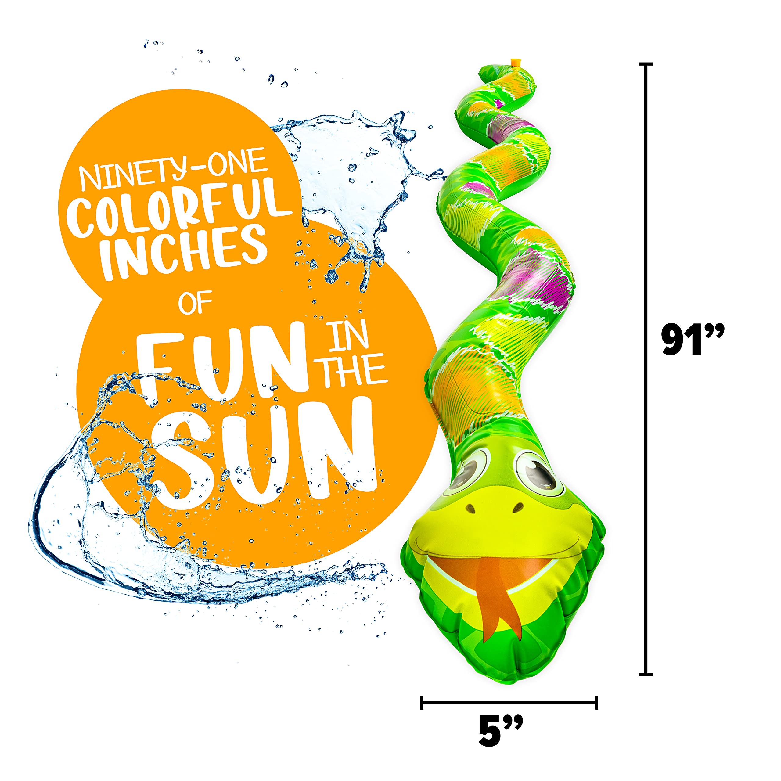 **Best Outdoor Snake Sprinkler for Kids - Summer Water Blast Toy for Toddlers, Boys & Girls - Inflatable Backyard Water Park for Fun Outdoor Play**    *(Perfect for Birthday Parties, Poolside Fun, and Summer Backyard Activities!)*