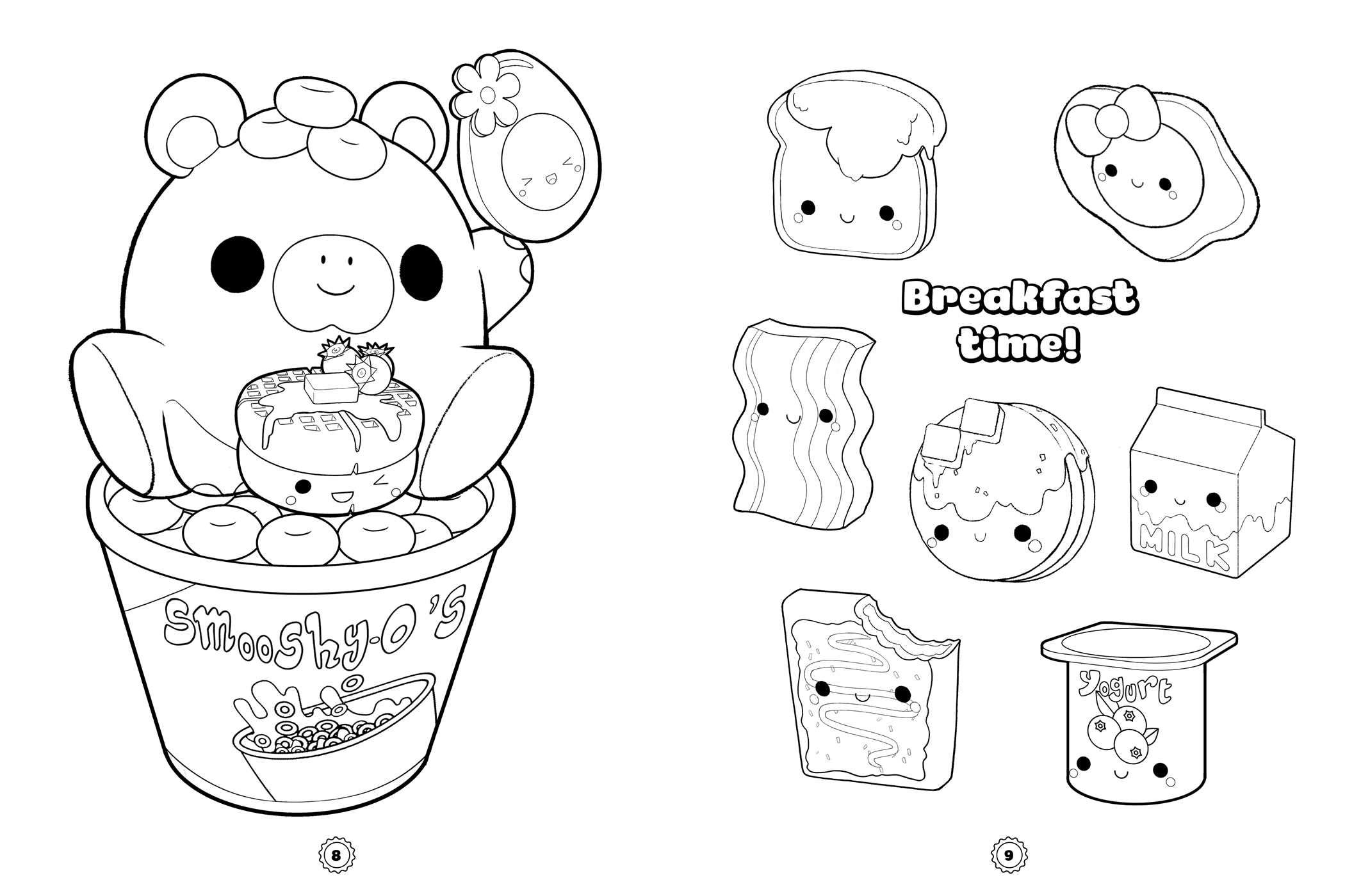 Smooshy Mushy Cutie Pie Coloring and Sticker Activity Book for Kids - Fun Creative Art Gift for Toddlers & Children, Perfect for Birthday Parties, Travel & Rainy Day Activities