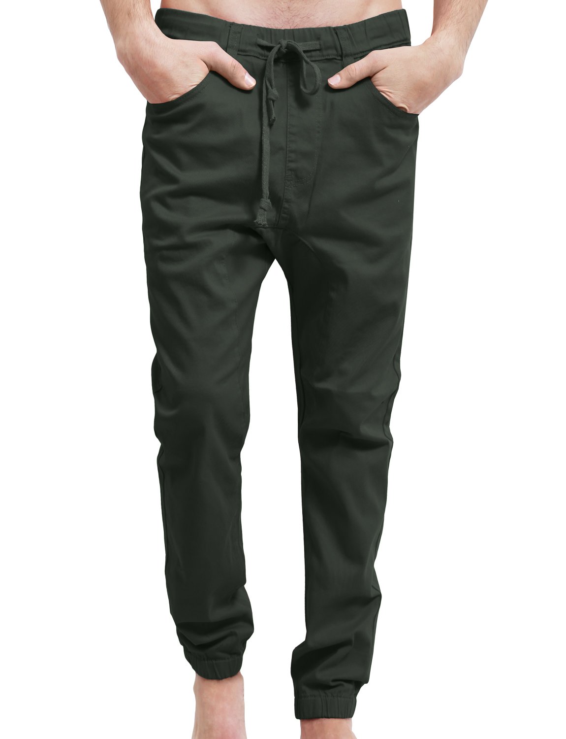 NE PEOPLE Men's Lightweight Casual Comfortable Harem Slim Fit Adjustable Jogger Pants (S-5XL) - Perfect for Lounge Wear, Gym, Travel & Everyday Comfort