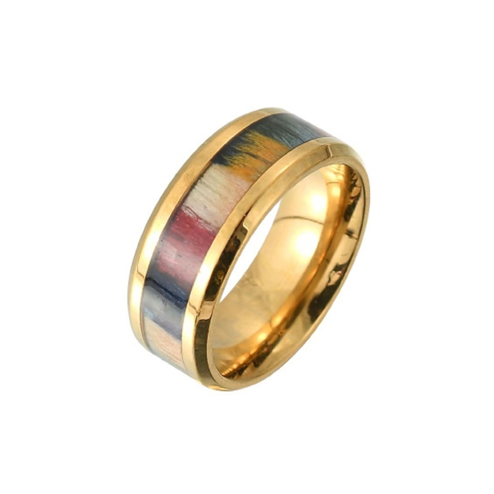 ANAZOZ Engraved Stainless Steel Men's Wedding Band - Simple Round Black Ring for Engagement & Marriage - Perfect for Proposals, Anniversaries & Everyday Wear
