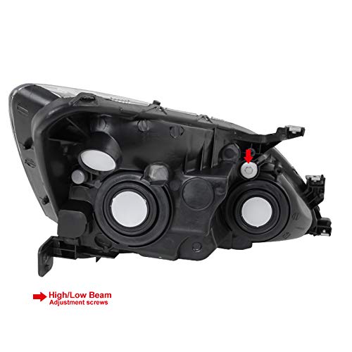 03-07 Honda Accord JDM Black Headlights & Driving Lamps Replacement Pair - Upgrade for Night Driving & Style Enhancement