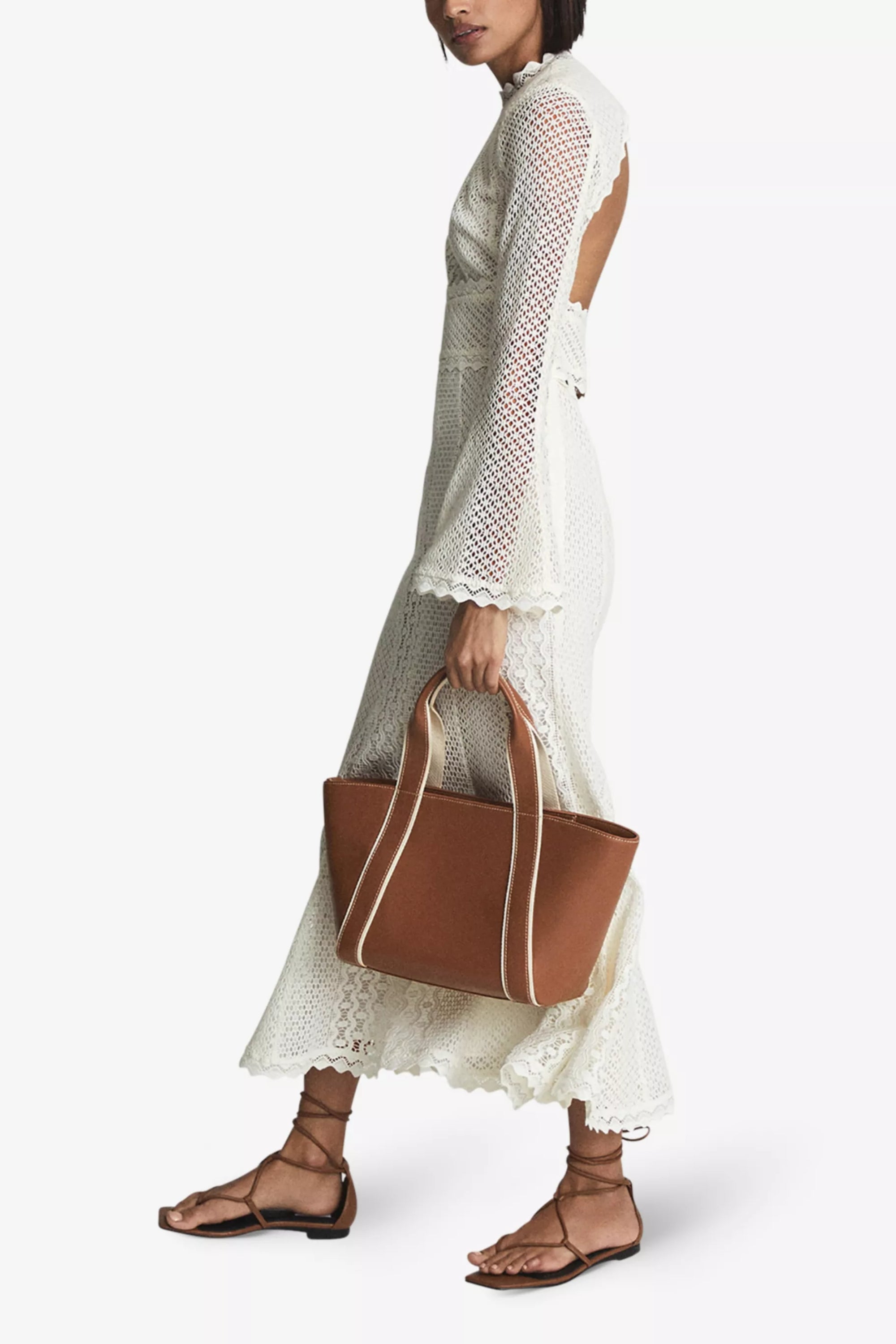 Crochet Backless Midi Dress - Floral Lace Boho Summer Beach Dress for Women | Perfect for Vacations, Weddings & Date Nights