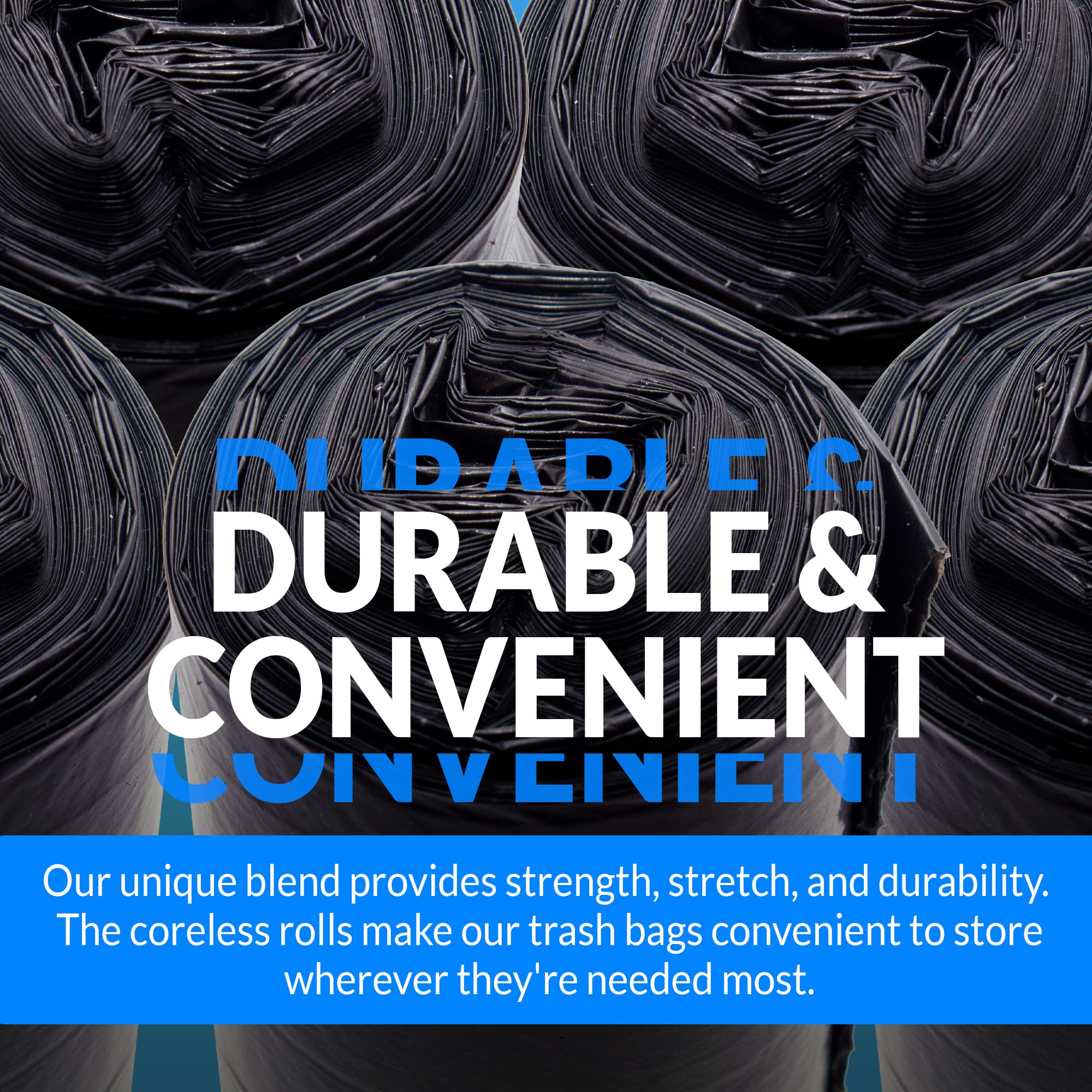 Reli. SuperValue 33 Gallon Heavy Duty Trash Bags - 125 Count | Made in USA | Black Multi-Use Garbage Bags for Kitchen, Office & Outdoor Waste Disposal