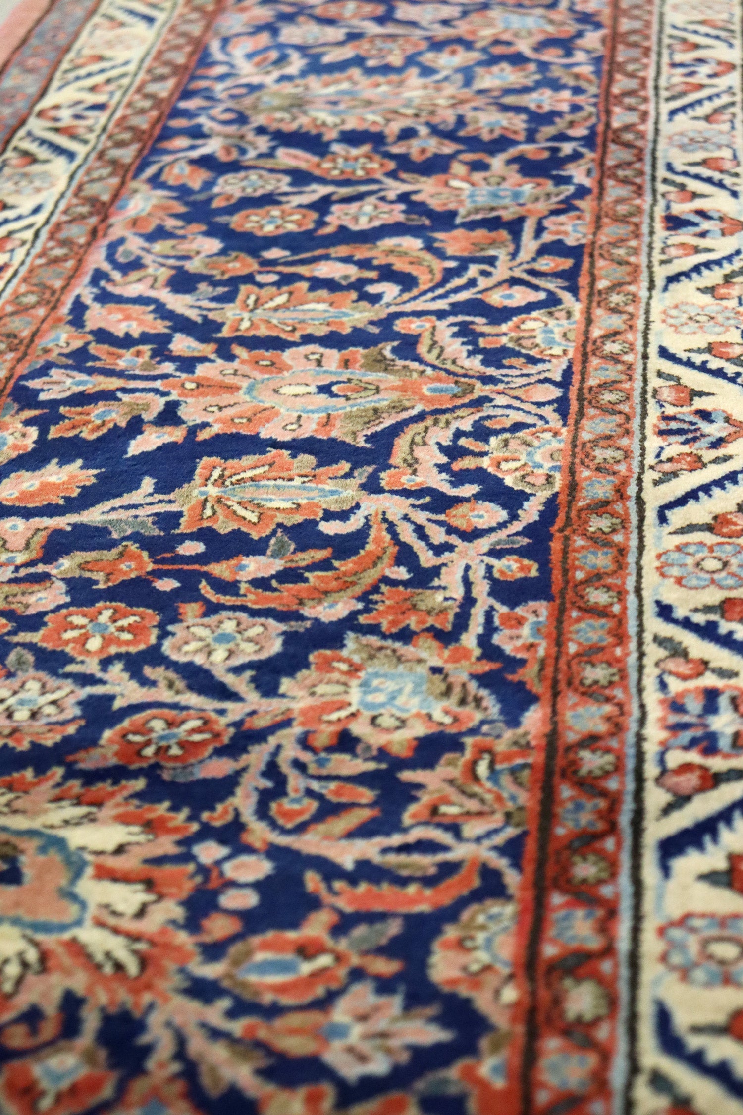 Antique Manchester Kashan Handwoven Traditional Persian Rug - J66229 - Perfect for Living Room, Bedroom & Home Decor