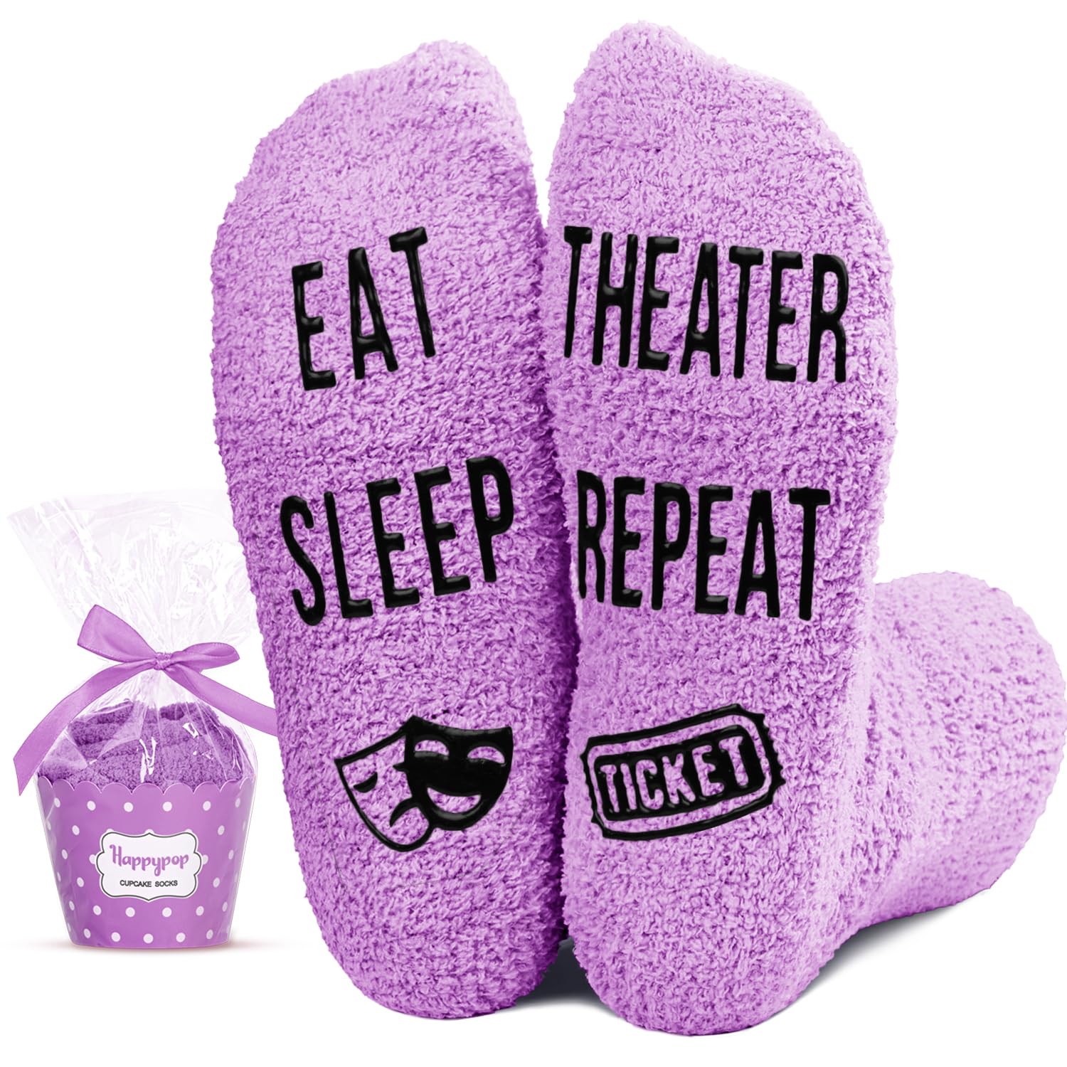 HappyPop Broadway Musical & Drama Gifts for Theater Lovers - Unique Actor Presents & Themed Socks - Perfect for Performances, Backstage, and Theater Enthusiasts