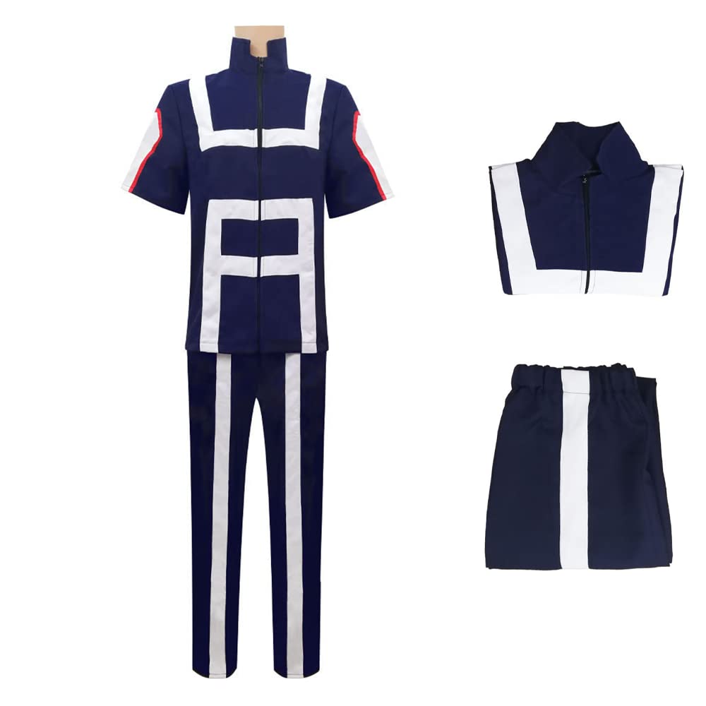 Bakugou Katsuki Anime Cosplay Costume - Blue Uniform with White Stripes for Halloween, Comic Con, and Cosplay Events | Perfect for My Hero Academia Fans