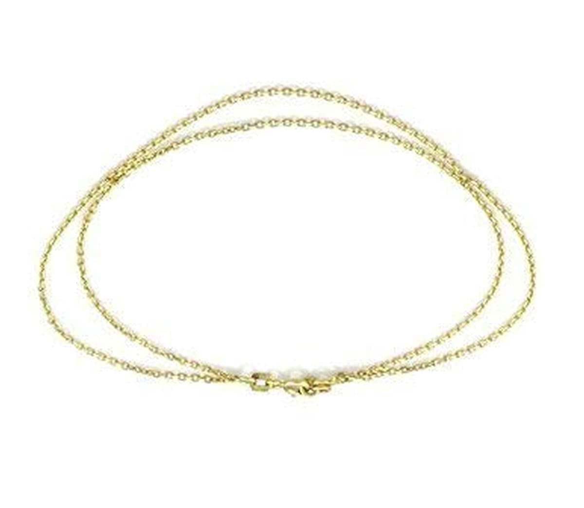14K Gold Double Chain Anklet for Women - Elegant Double Strand Plain Gold Link Ankle Bracelet Jewelry | Perfect for Beach, Wedding & Everyday Wear