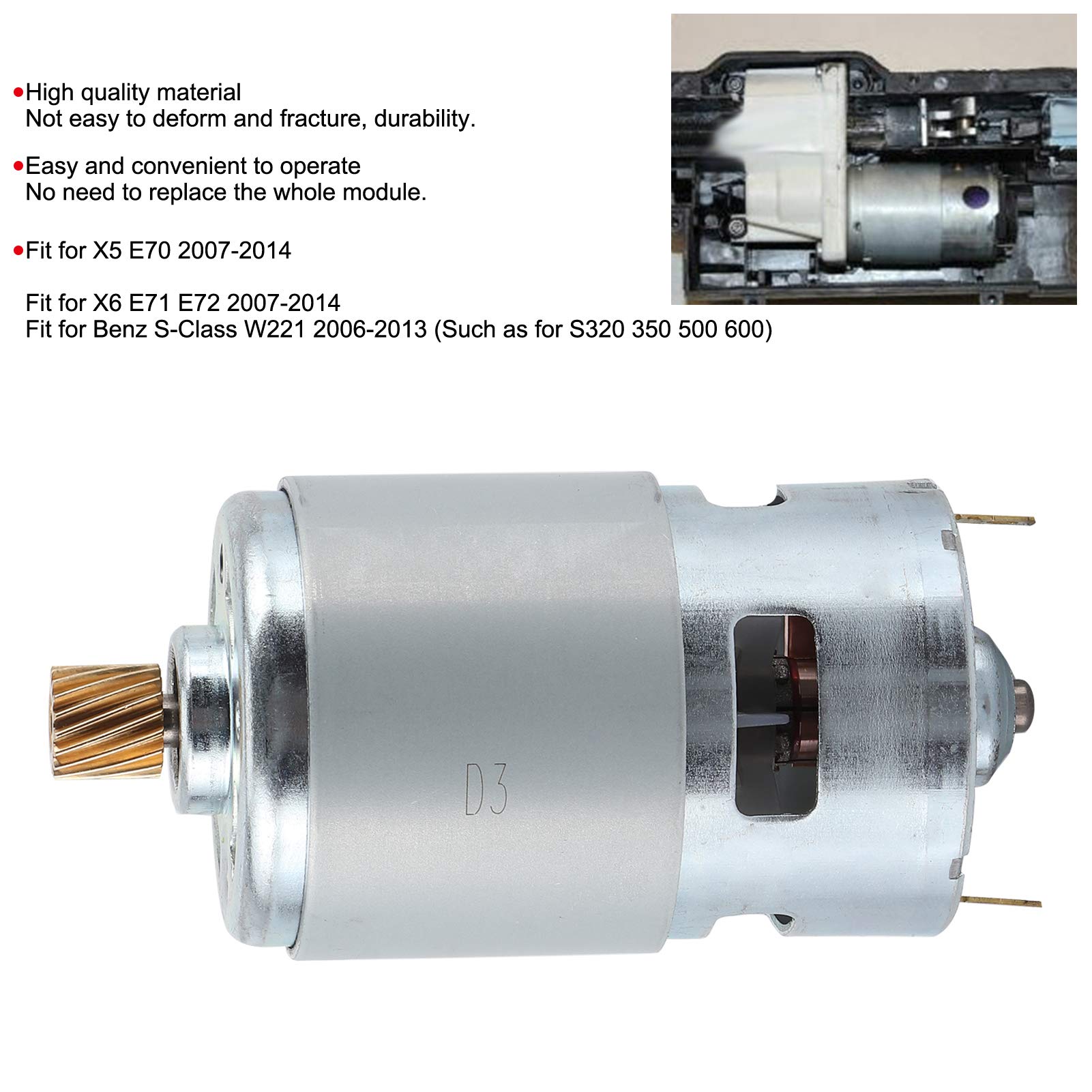 Aramox 18-Tooth Electronic Hand Brake Module Motor - Compatible with Mercedes-Benz S-Class W221 (2006-2013) - OEM 34436850289 - Perfect for Parking Brake Repair & Maintenance