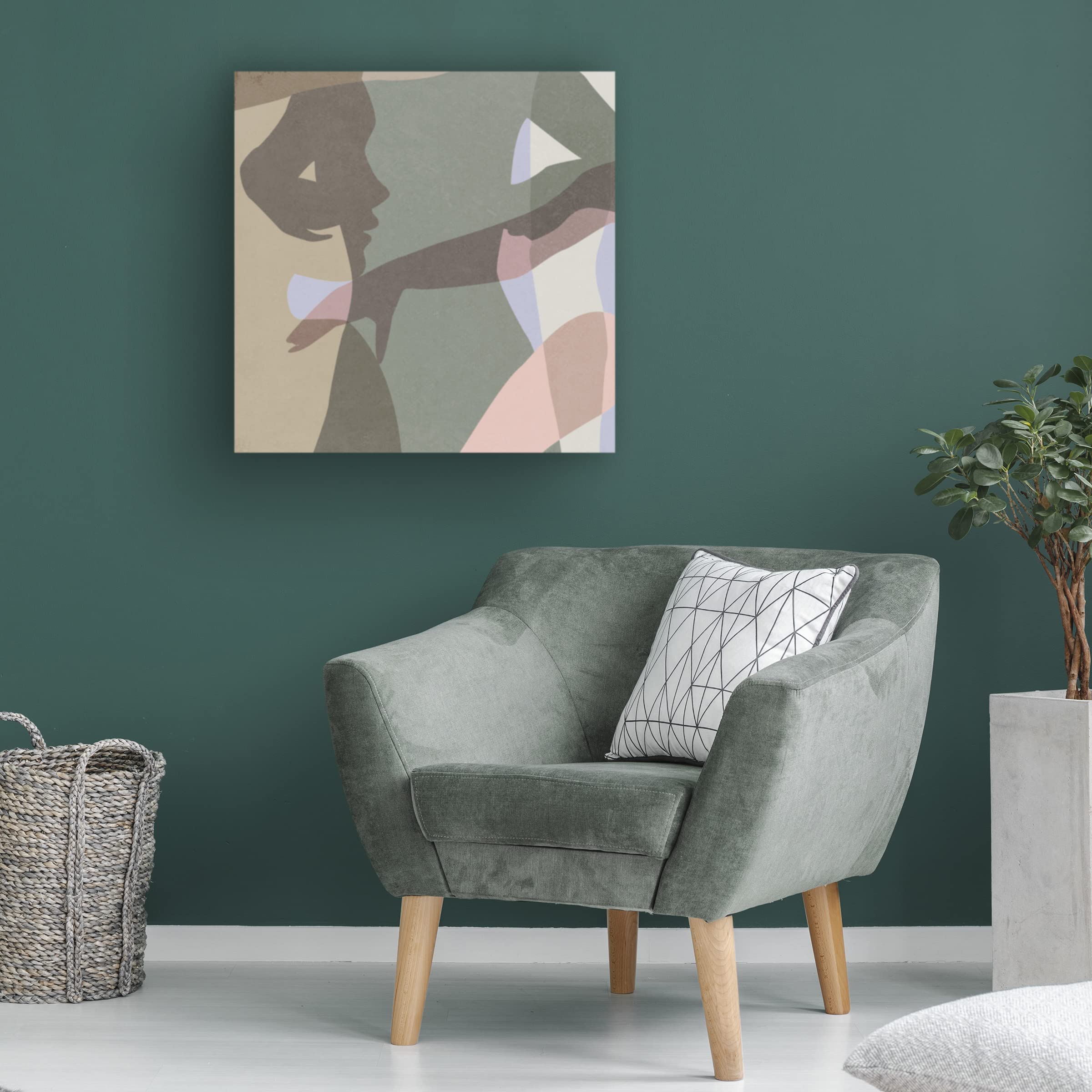 Trademark Fine Art 'Stories In Between III' Canvas Wall Art by Melissa Wang - Modern Abstract Painting for Living Room, Bedroom & Office Decor
