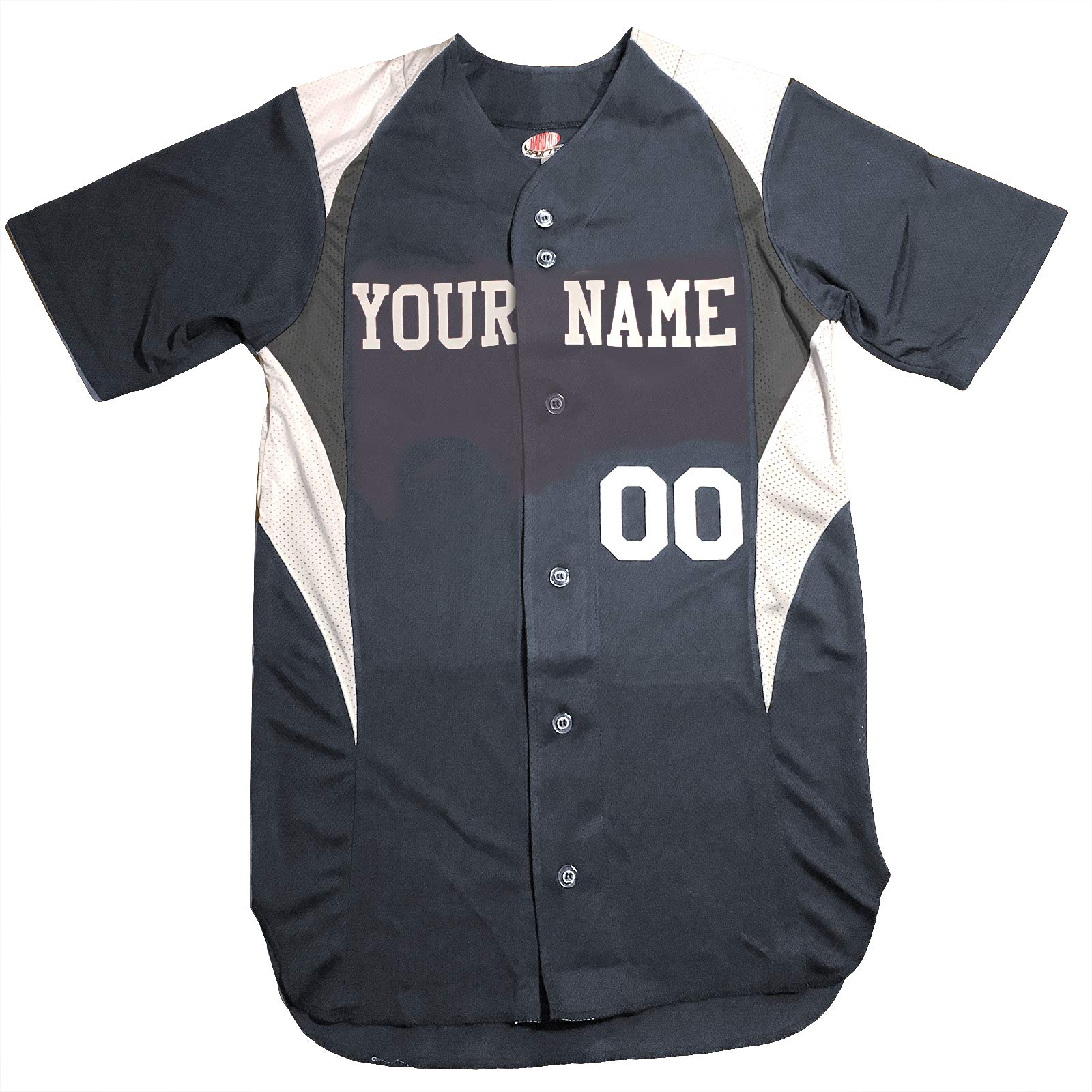 Custom Youth Baseball Jerseys with 3-Color Trim & 6 Buttons - Personalized Team Names & Numbers - Perfect for Little League Games, Team Uniforms & Sports Events