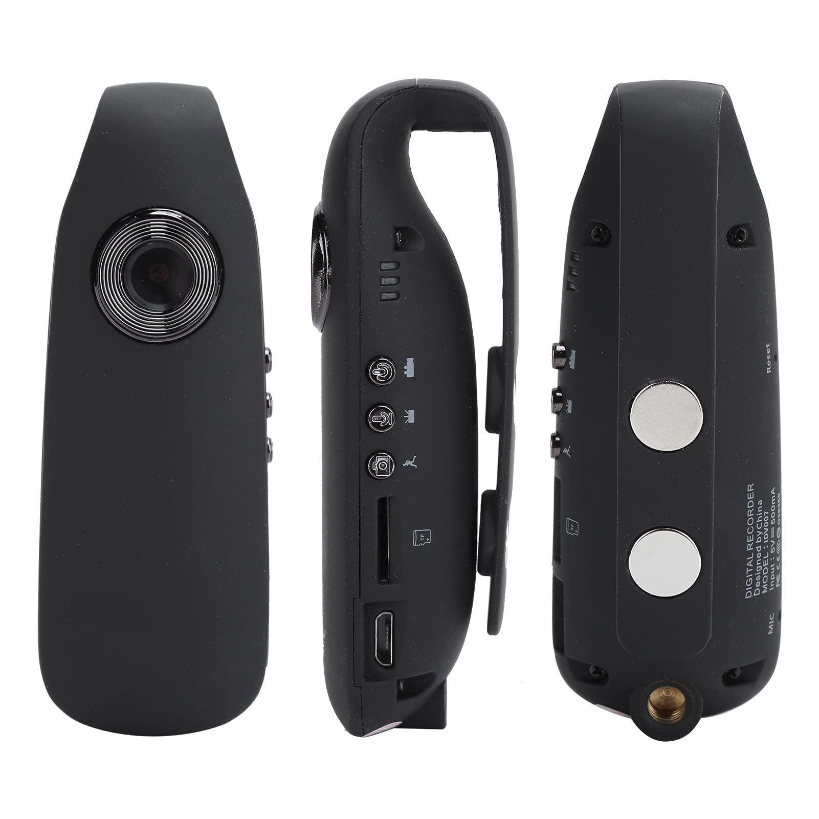 1080P HD Mini Body Camera - Wearable Motorcycle Bike Dash Cam with Clip Mount for Cycling, Riding & Outdoor Adventures