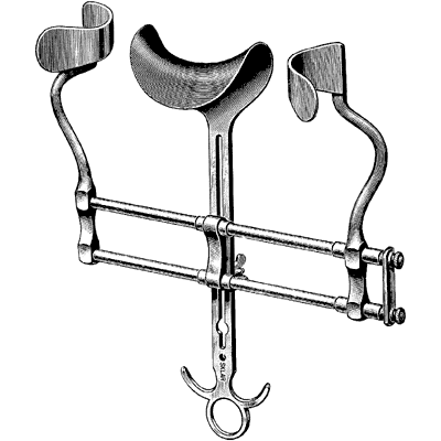 Balfour Abdominal Retractor with Solid End Blades - 2 Deep, 7 Spread (Model 60 6870) - Ideal for Surgical Procedures and Medical Examinations