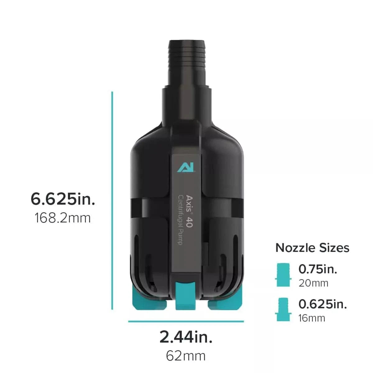 Axis 40 Centrifugal Pump 400GPH High Flow Water Pump for Aquariums, Hydroponics, and Pond Filtration - Aqua Illumination Compatible