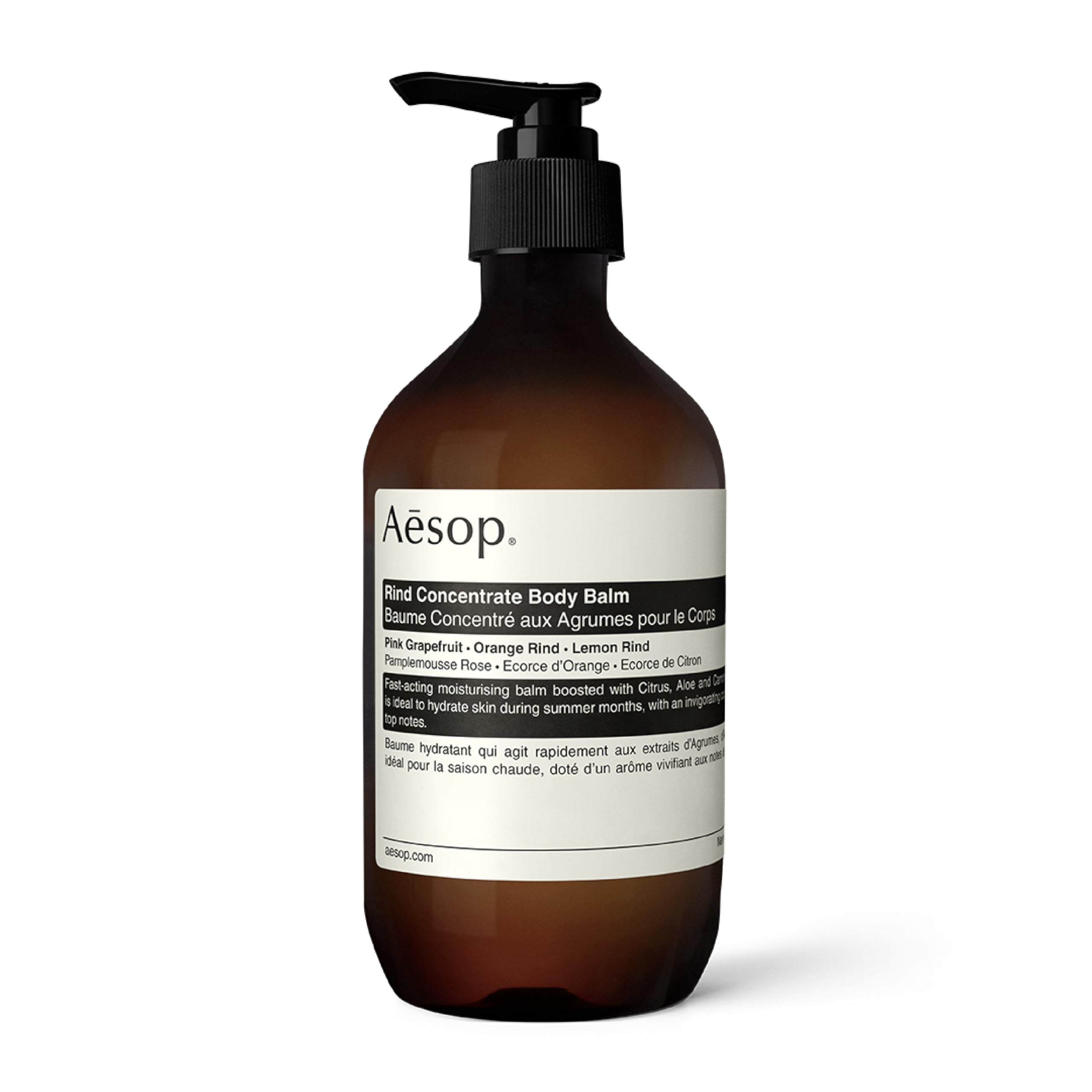 Aesop Rind Concentrate Body Balm - 16.9 oz / 500 mL | Deeply Moisturizing Body Cream with Citrus & Nut Oils for Soft, Smooth Skin | Perfect for Dry Skin Care & Post-Shower Hydration