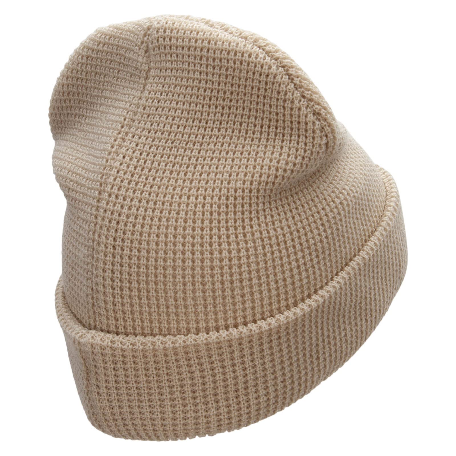 Warm Waffle Knit Cuff Beanie Hat for Men & Women - Winter Fashion Accessory for Outdoor Activities, Skiing, and Cold Weather