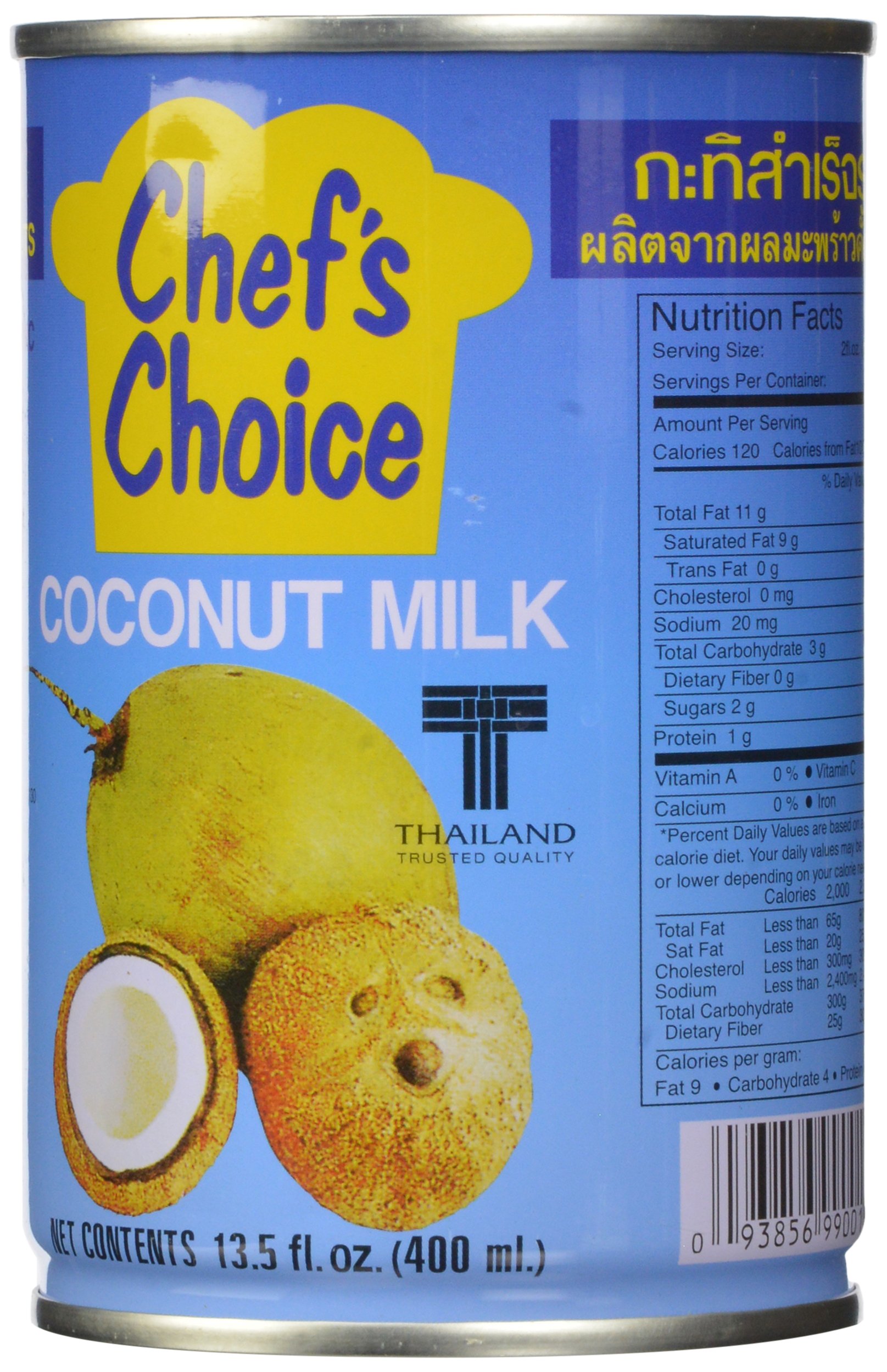 Premium Chef's Choice Coconut Milk - Medium, 13.5 Oz (Pack of 24) | Organic, Dairy-Free, Vegan | Perfect for Smoothies, Curries & Baking