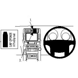 ClicOn No Holes Center Dash Mount for Toyota Prado 2010-2015 | Secure Phone Holder for Off-Road & Daily Driving