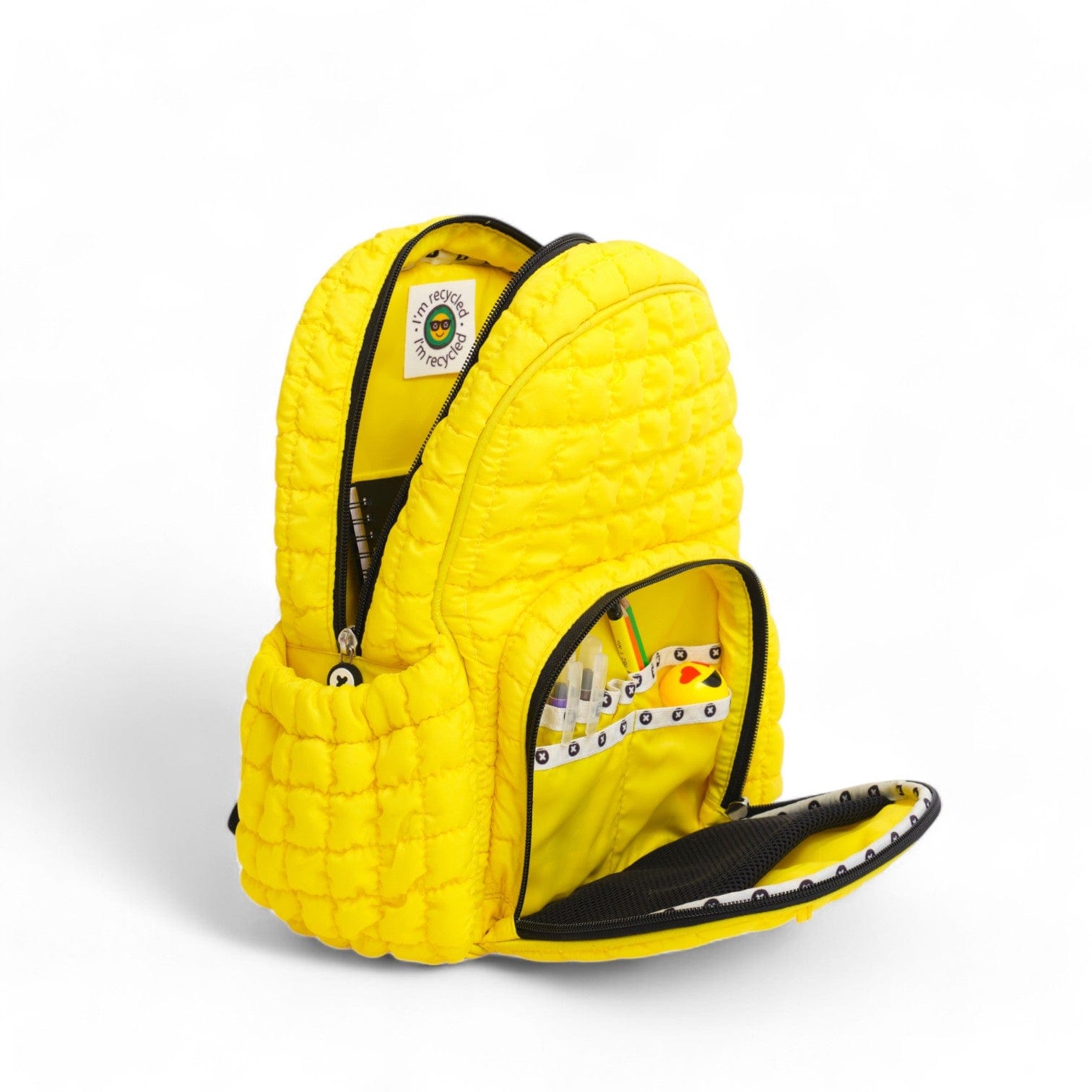 SuperNova Yellow Boba Small Backpack for Women & Teens - Cute Mini Backpack for School, Travel, and Everyday Use