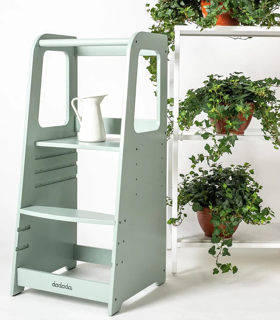 Montessori Toddler Tower - Adjustable Learning Step Stool for Kids, Safe & Sturdy Wooden Helper Tower for Kitchen, Bathroom, and Playroom - Perfect for Toddlers Independence and Parenting Assistance