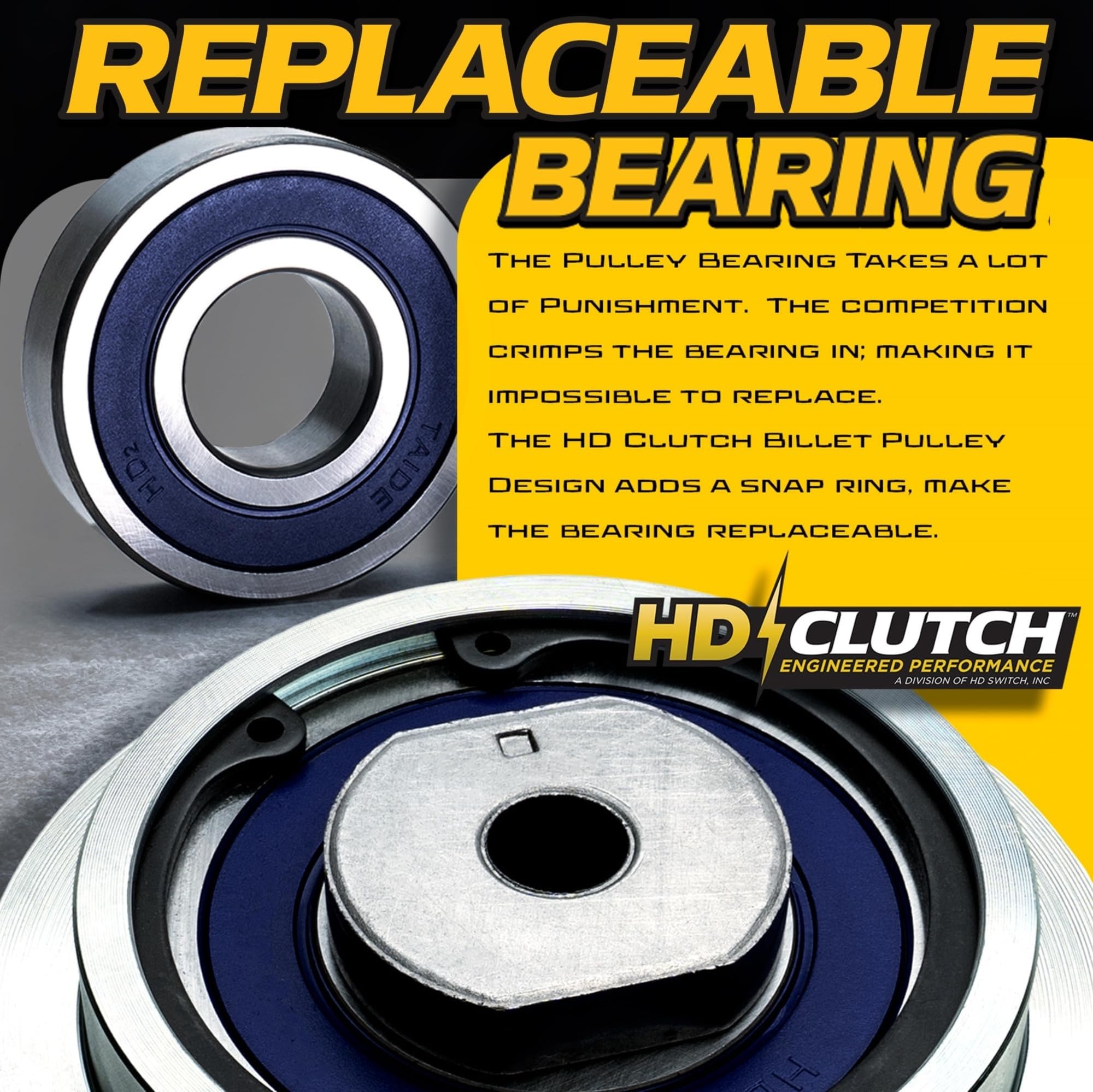 HiTorque 130ft-lbs BIG Bearing Clutch Kit with 10A PTO Switch - Fits Cub Cadet White ZT42 ZT50 ZT5000, MTD Troy-Bilt 2009, Mustang RZT42 RZT50 - OEM 87 917-04622 917-04183 5219-99 GT1A-MT09 - Perfect for Lawn Mower Clutch Replacement & Tractor Maintenance