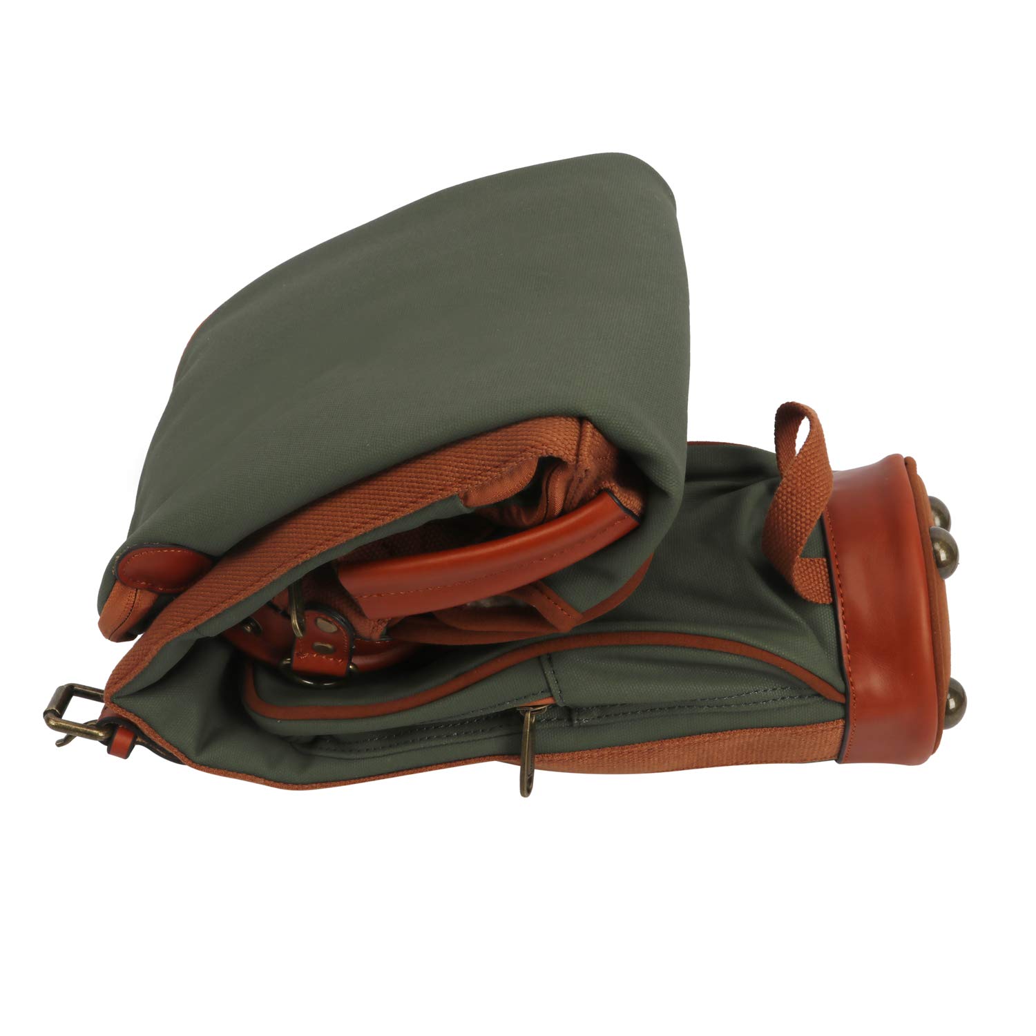 Vintage Golf Club Carry Bag - Durable Canvas & Leather Travel Case for Golf Clubs - Perfect for Golf Tournaments, Travel, and Practice Sessions