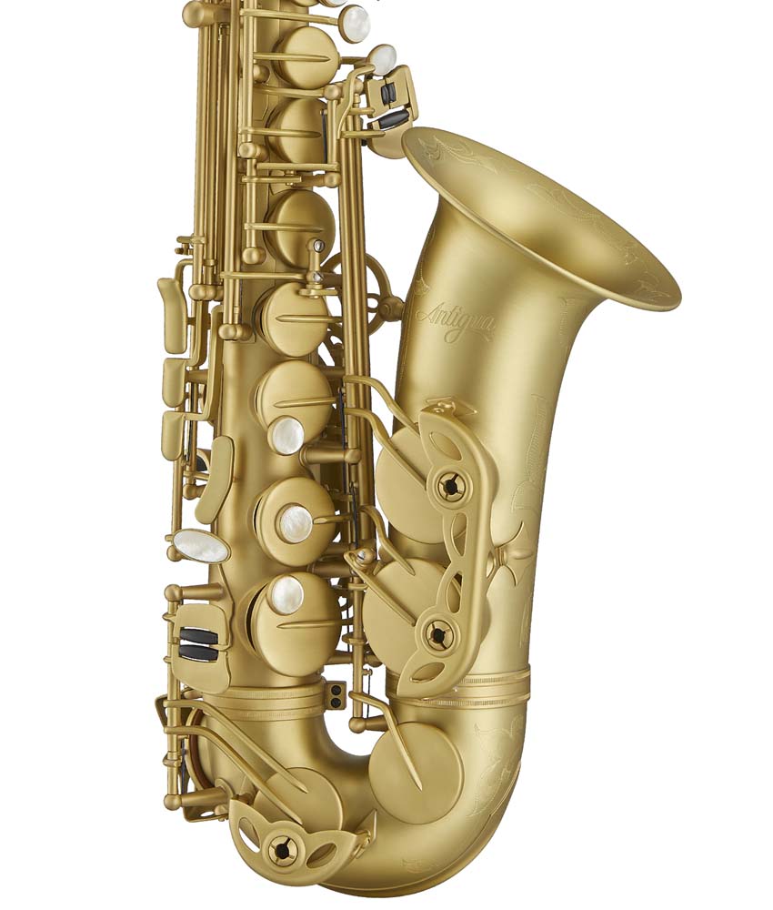 Antigua Winds AS4248CB PowerBell Professional Alto Saxophone - Classic Brass Finish | Premium Woodwind Instrument for Jazz, Concert & Studio Performances
