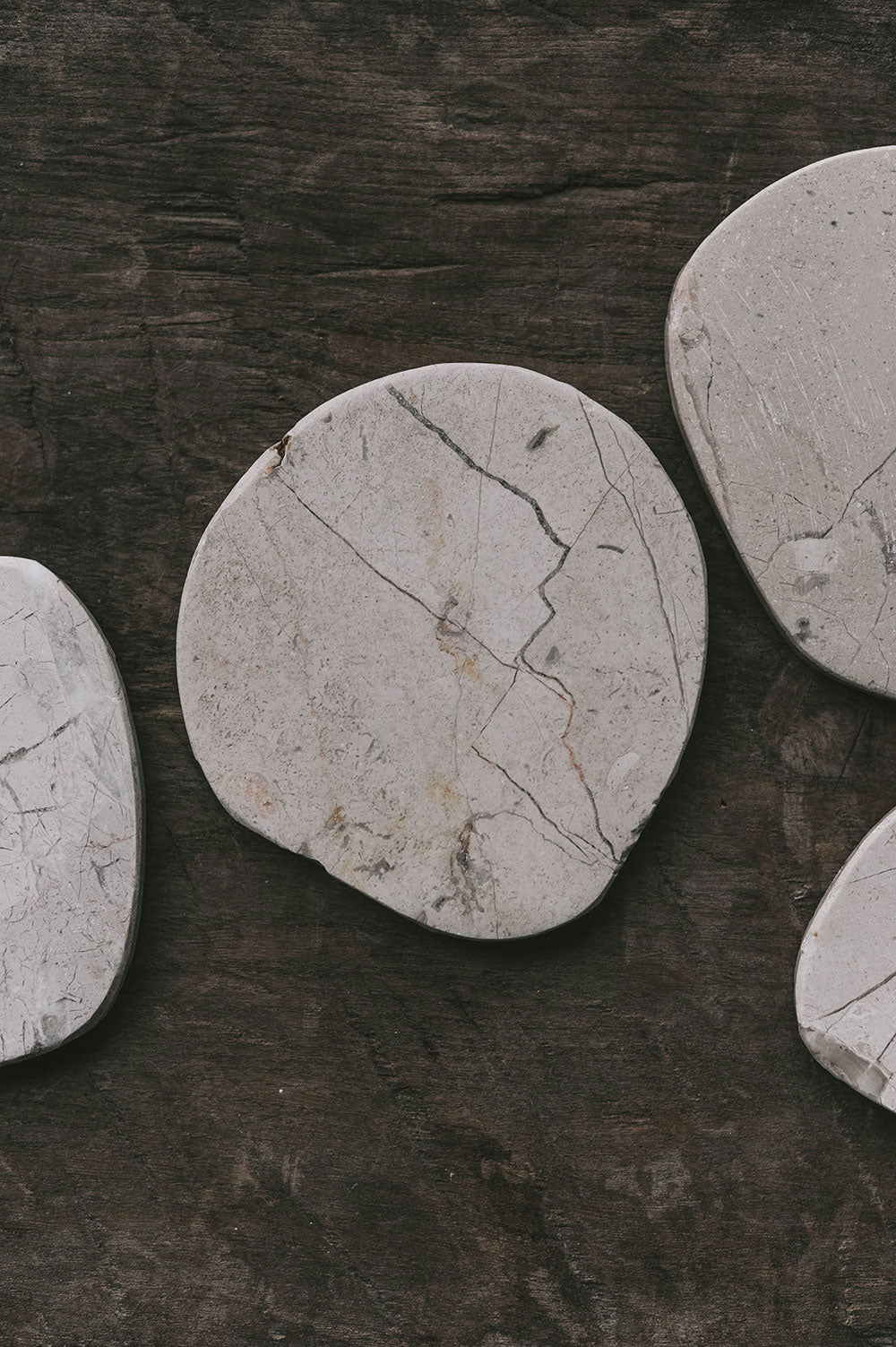 Premium Marble Coaster Set of 6 - Elegant Stone Drink Coasters for Home & Office - Perfect for Coffee Tables, Bars, and Dining Tables