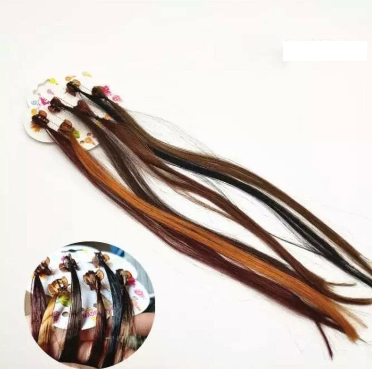 Kids Clip-in Hair Extensions - 12 PCS Rainbow Colored Hair Extensions for Girls & Women | Hair Braiding Styling Accessories | Perfect for Parties, Halloween & Cosplay