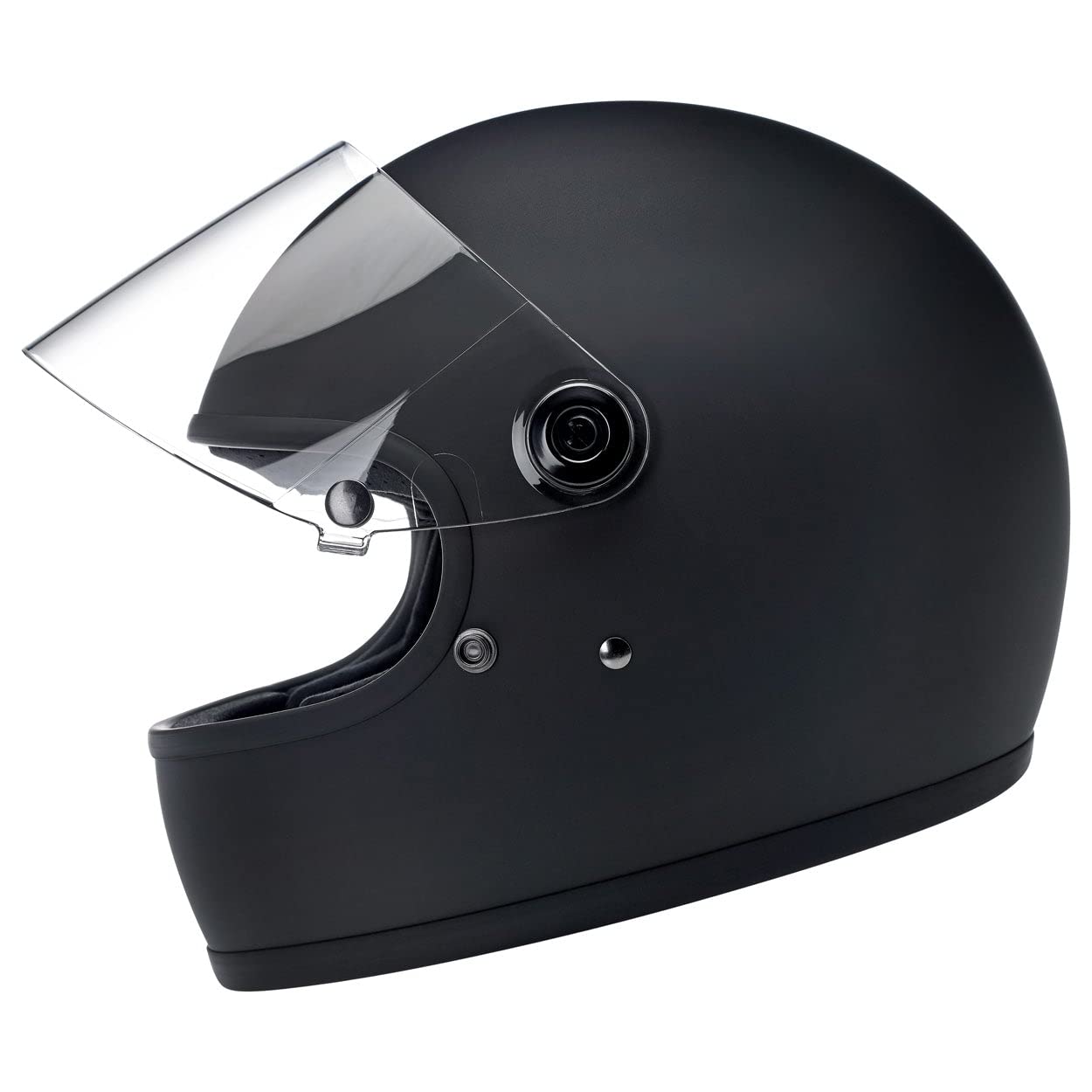 Biltwell Gringo S ECE DOT Approved Full Face Motorcycle Helmet with Shield - Flat Black for Urban Commuting & Cruising