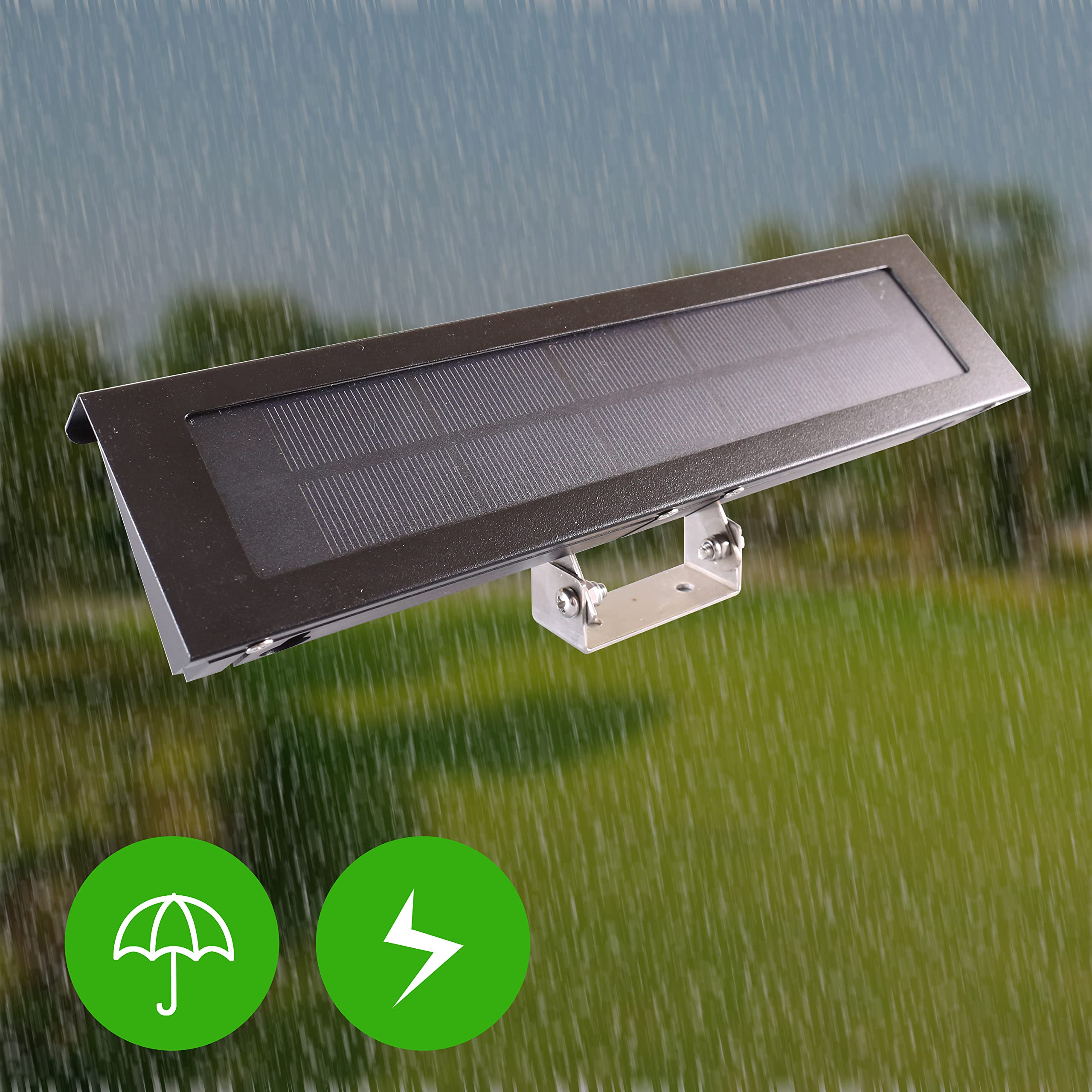 Solar Powered Outdoor House Number Light - Adjustable Black Address Sign Plate with Solar Panel for Home, Garden, Patio & Yard - Weatherproof Wall Lighting for Enhanced Nighttime Visibility