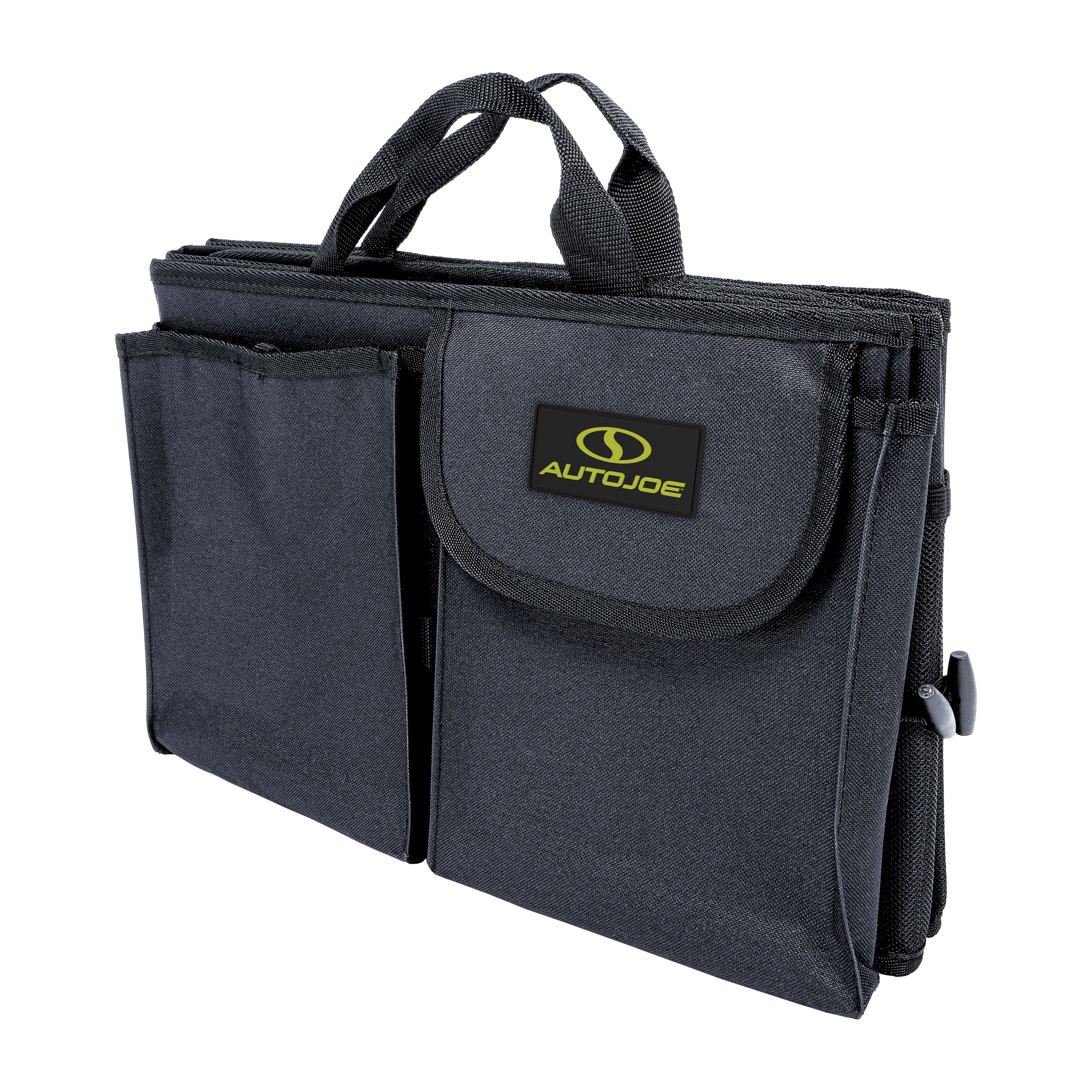 Auto Joe ATJ CTSO BLK Collapsible Car Storage Organizer with Anchor Straps & Toggle Fasteners - Adjustable & Rip-Resistant Vehicle Organizer for Trunk, SUV, or Truck - Perfect for Road Trips & Travel Accessories