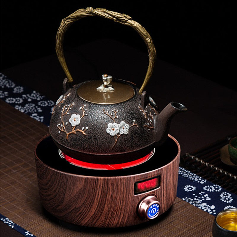 Cast Iron Induction Cooker Teapot Warmer - Stovetop & Electric Compatible for Tea, Coffee, and Hot Beverages - Perfect for Home, Office, and Restaurant Use