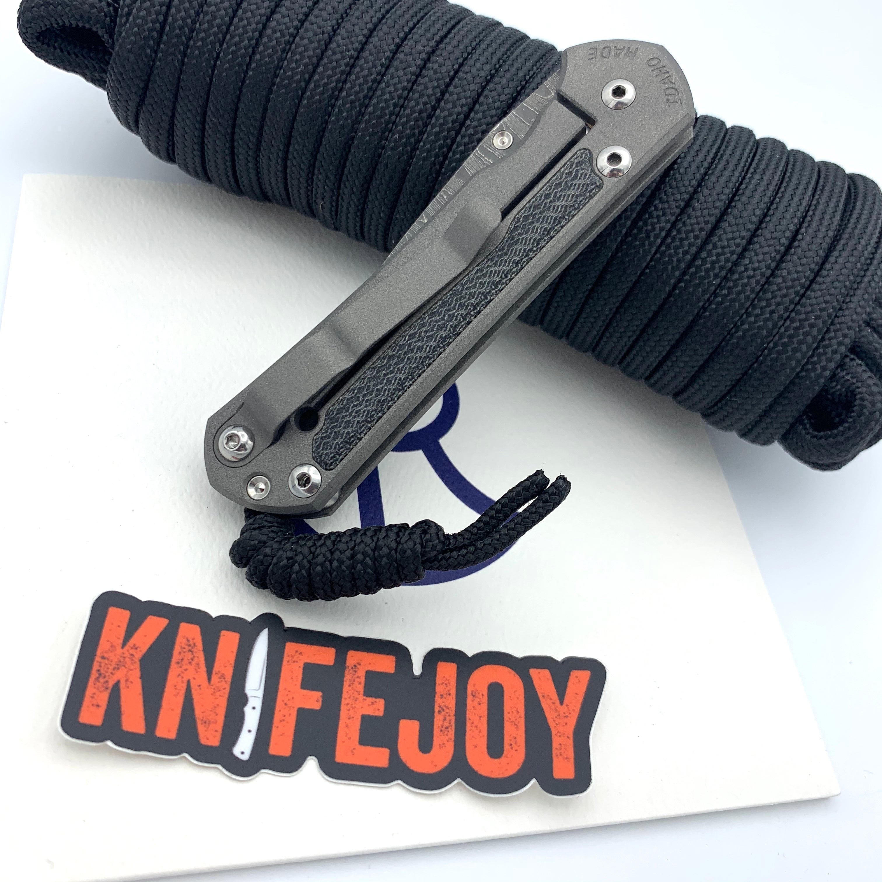 Chris Reeve Small Sebenza 31 LH Folding Knife - Black Canvas Micarta Inlay, Drop Point Ladder Damascus Blade - EDC, Outdoor, Camping & Collectible Knife