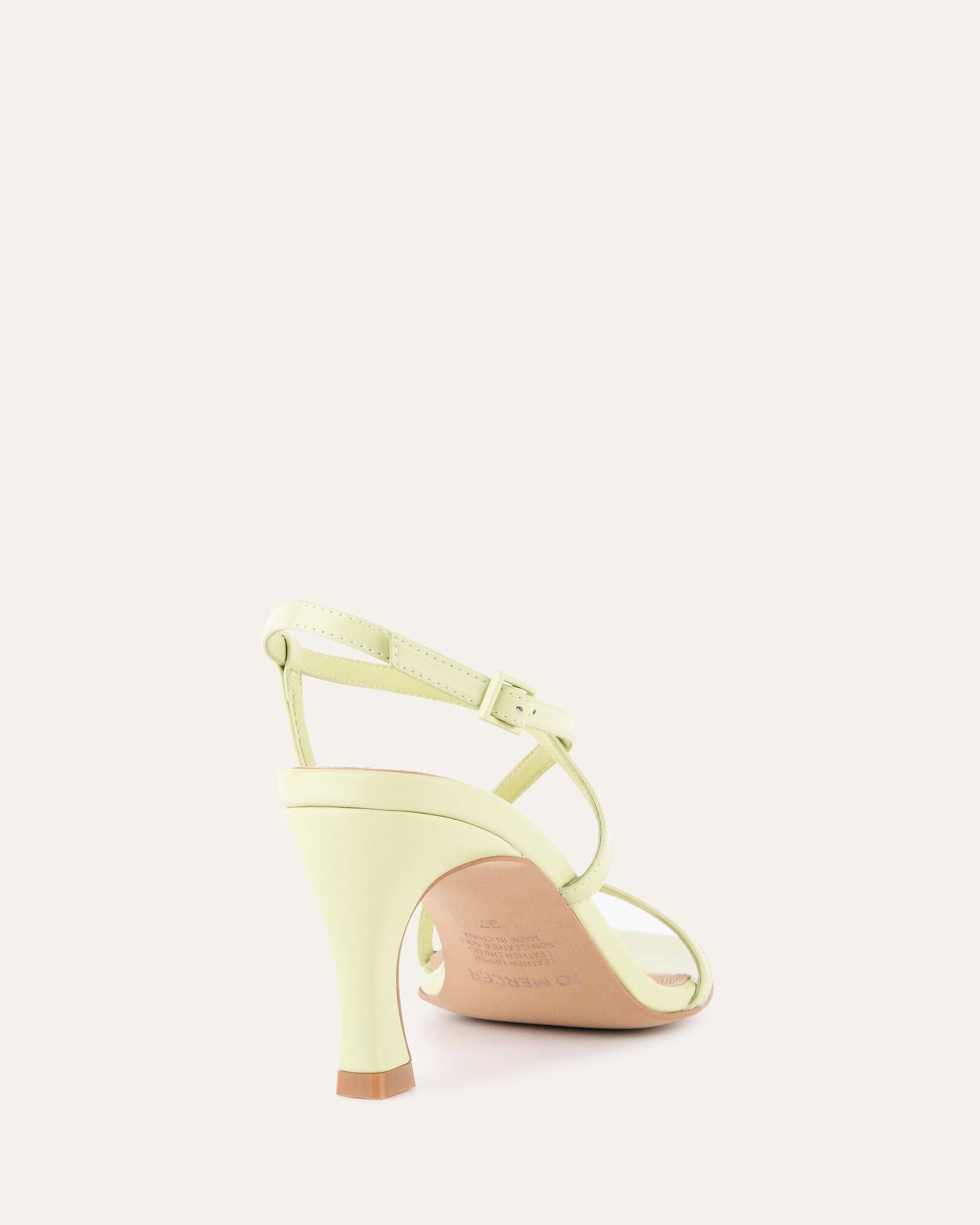 JOCKEY Women's High Heel Sandals - Honeydew Green Leather Strappy Heels for Summer, Beach, and Party Wear | Comfortable & Stylish Dress Shoes