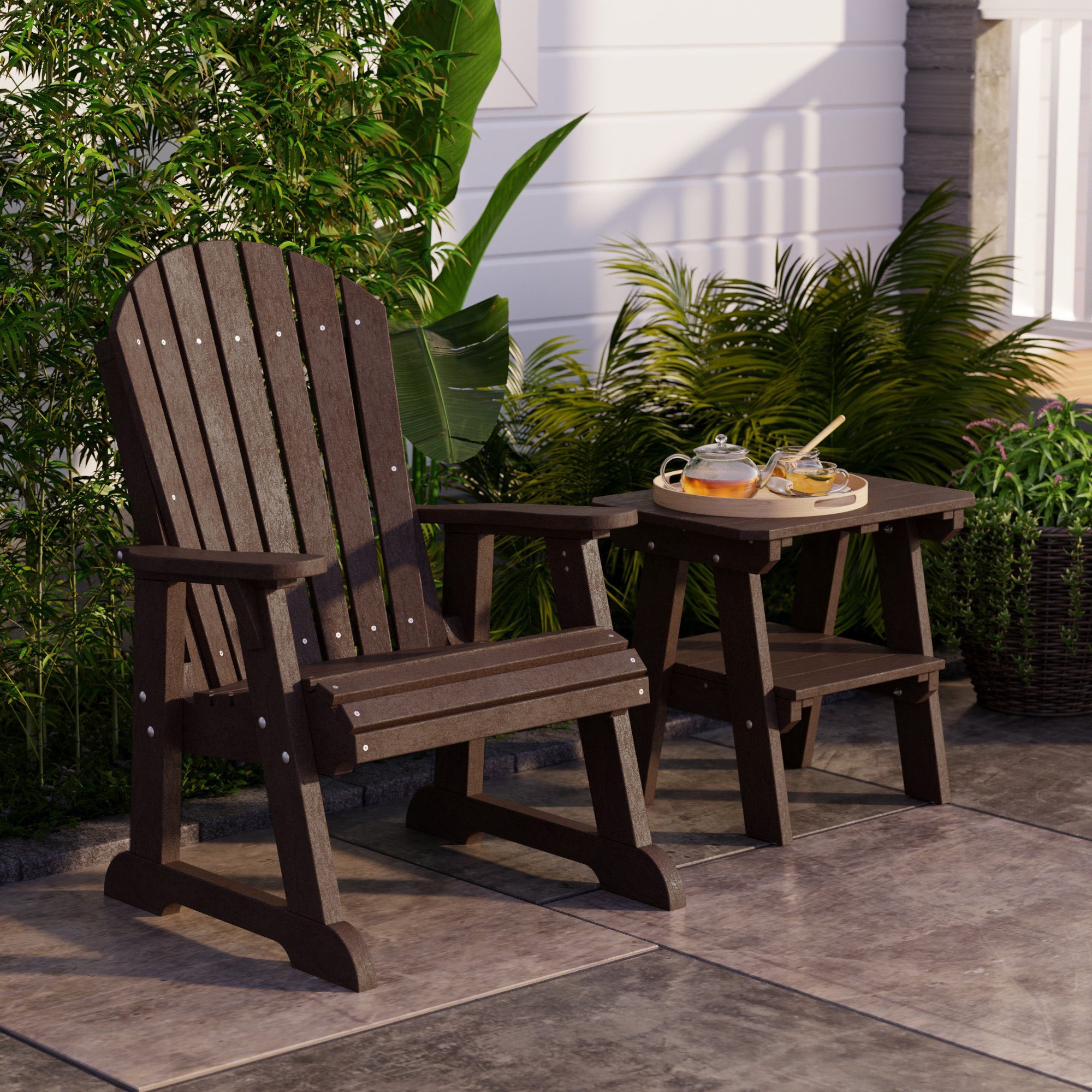 Heritage High Fan Back Chair - Classic Wooden Dining Chair with Upholstered Seat - Perfect for Farmhouse, Rustic & Traditional Dining Rooms