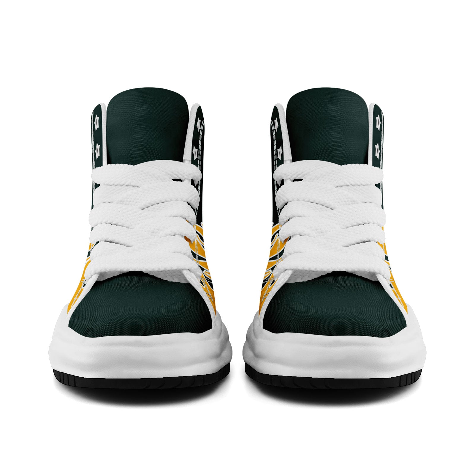 Custom Green & Yellow Green Bay Packers Football Jersey with Firesoul Sports Shoes Combo - Personalized NFL Fan Gear Set for Game Day & Tailgating